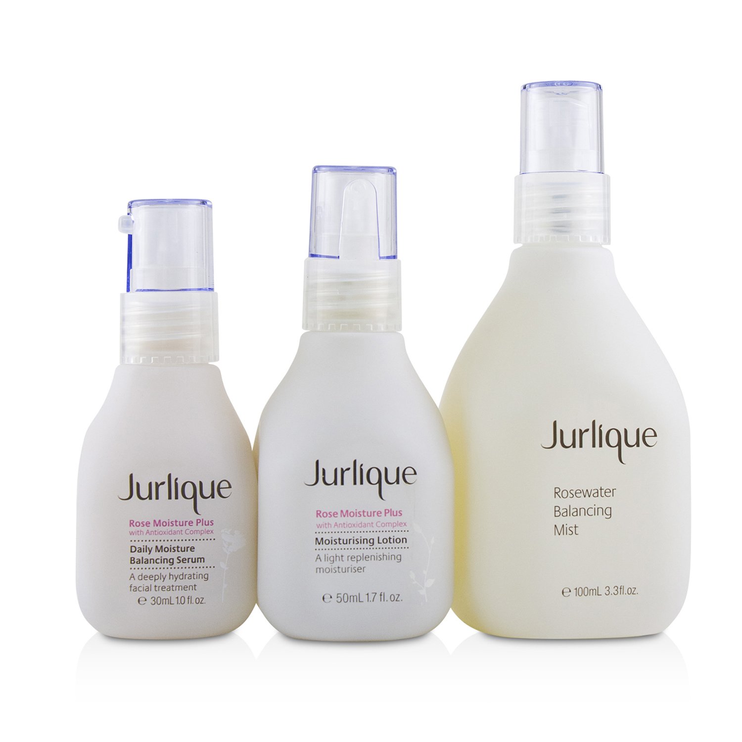 Jurlique Zestaw Rose Hydration Kit: Rosewater Mist + Moisture Plus Moisturising Lotion + Moisture Plus Daily Moisture Balancing Serum 3pcs
