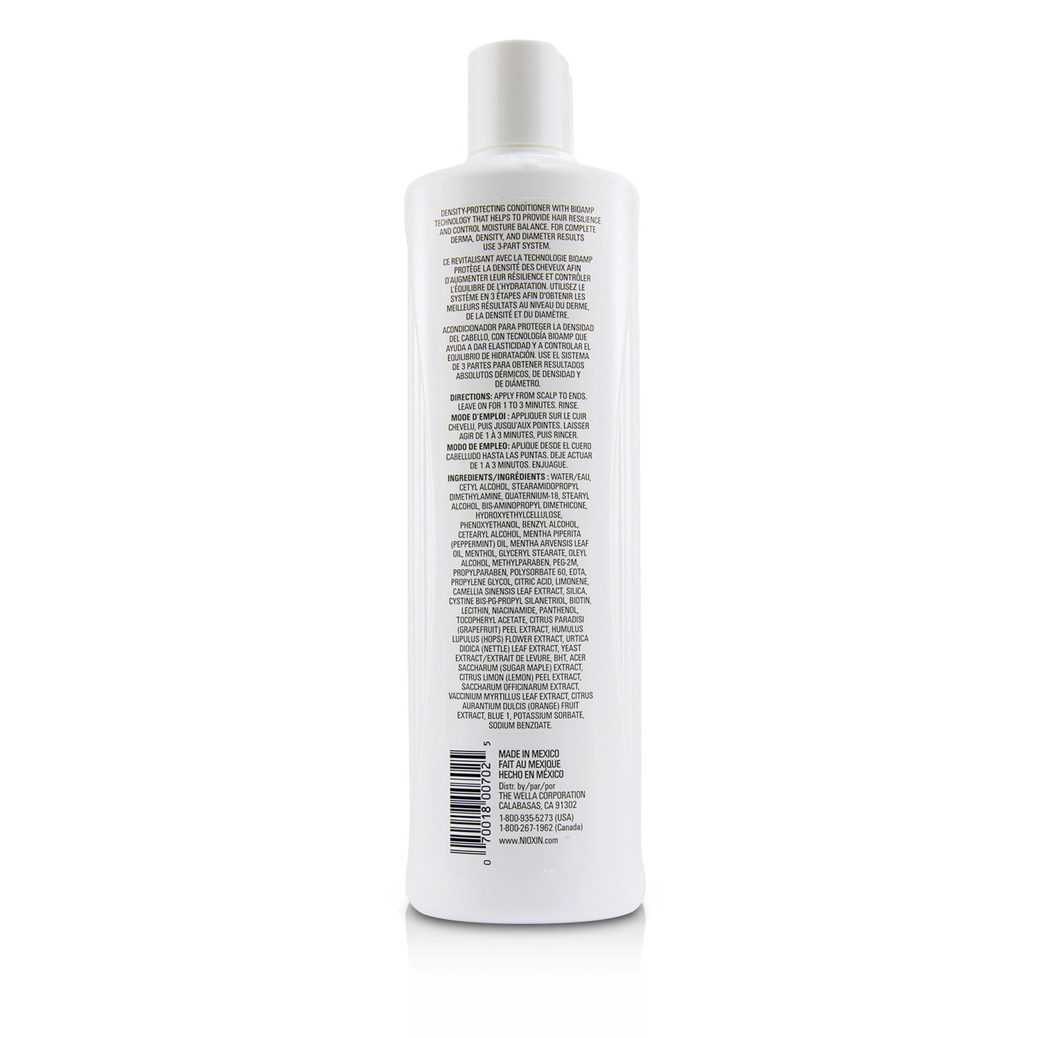 Nioxin Density System 1 Scalp Therapy Conditioner (Natural Hair, Light Thinning) 500ml/16.9oz