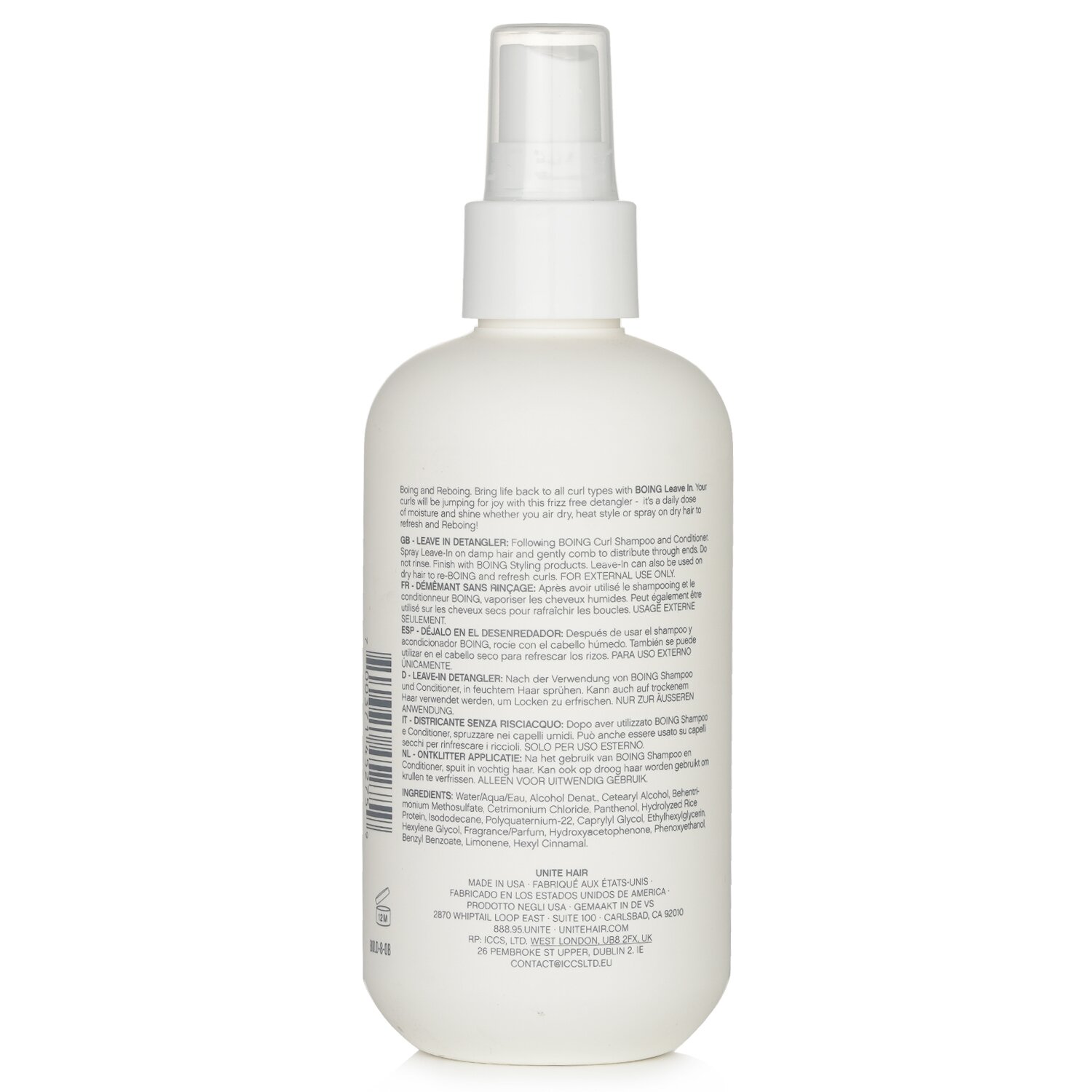 Unite BOING Curl Leave In (Prep. Protect. Refresh) 236ml/8oz