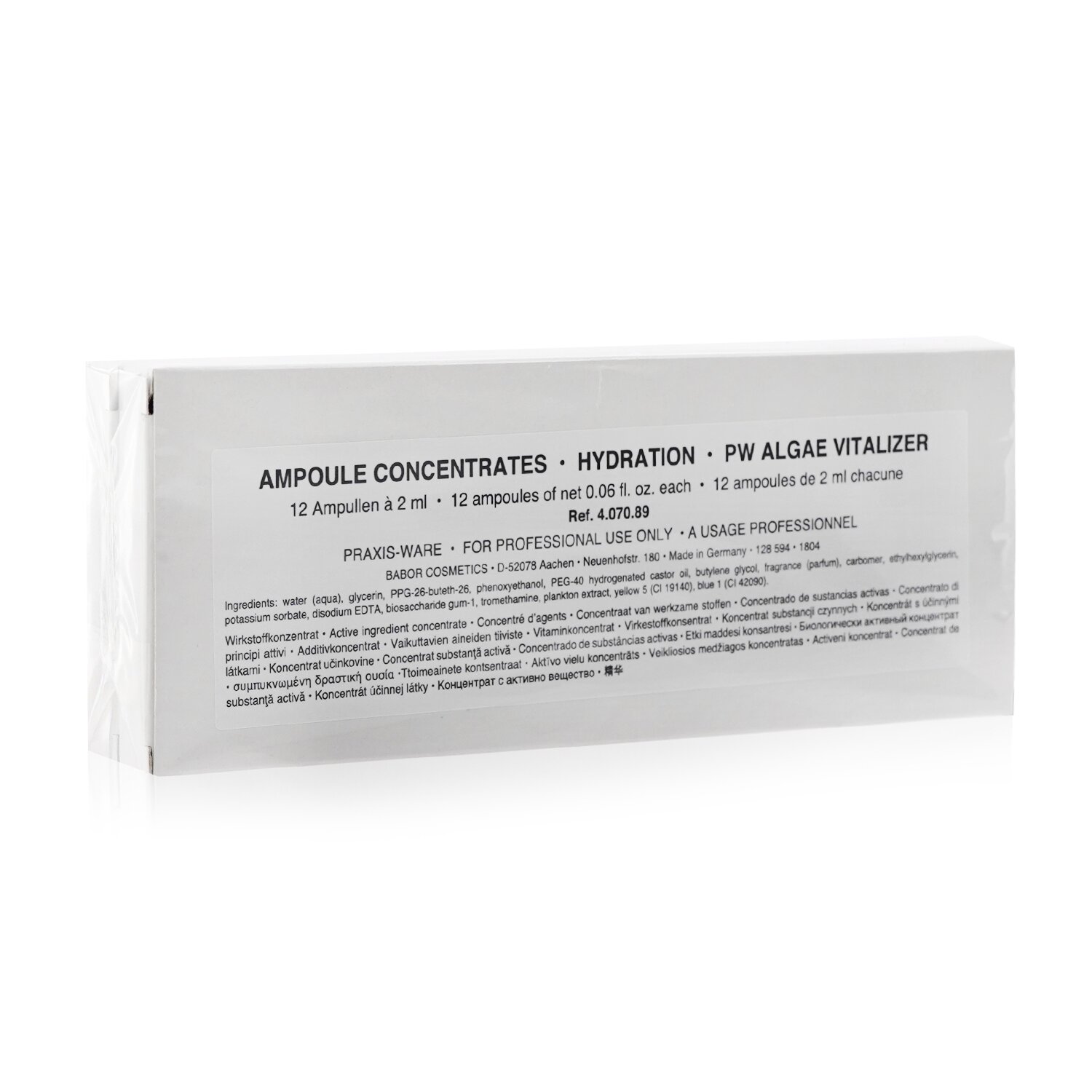 Babor Ampoule Concentrados Hidratación Vitalizante de Alga (Tamaño Salón) 24x2ml/0.06oz