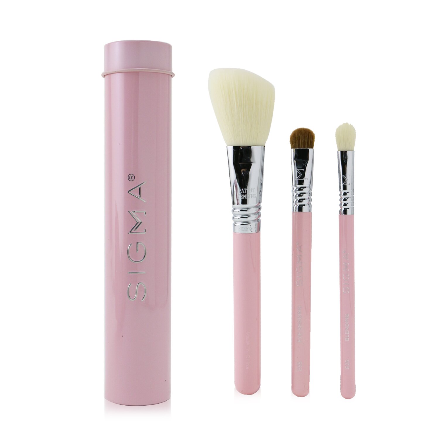 Sigma Beauty Essential Trio Brush Set 3pcs+1 Tin