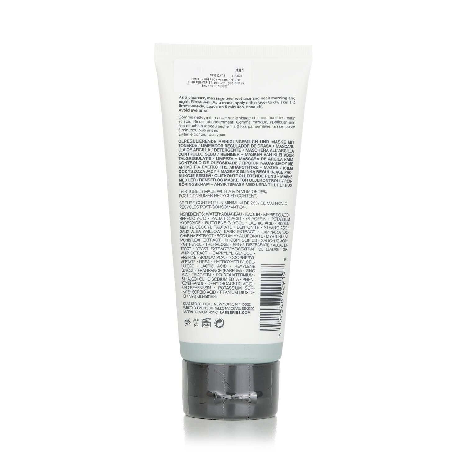 Lab Series Lab Series Arcilla Limpiadora + Mascarilla Control de Grasa 100ml/3.4oz