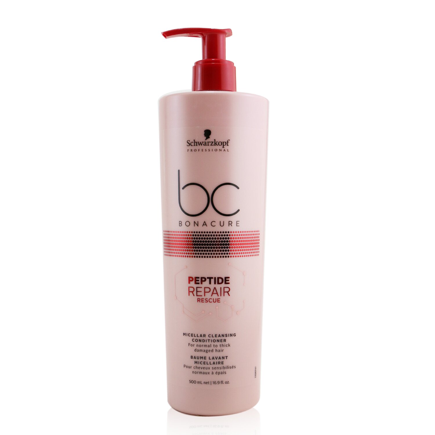 Schwarzkopf BC Bonacure Peptide Repair Rescue Micellar Cleansing Conditioner (For Normal to Thick Damaged Hair) 500ml/16.9oz