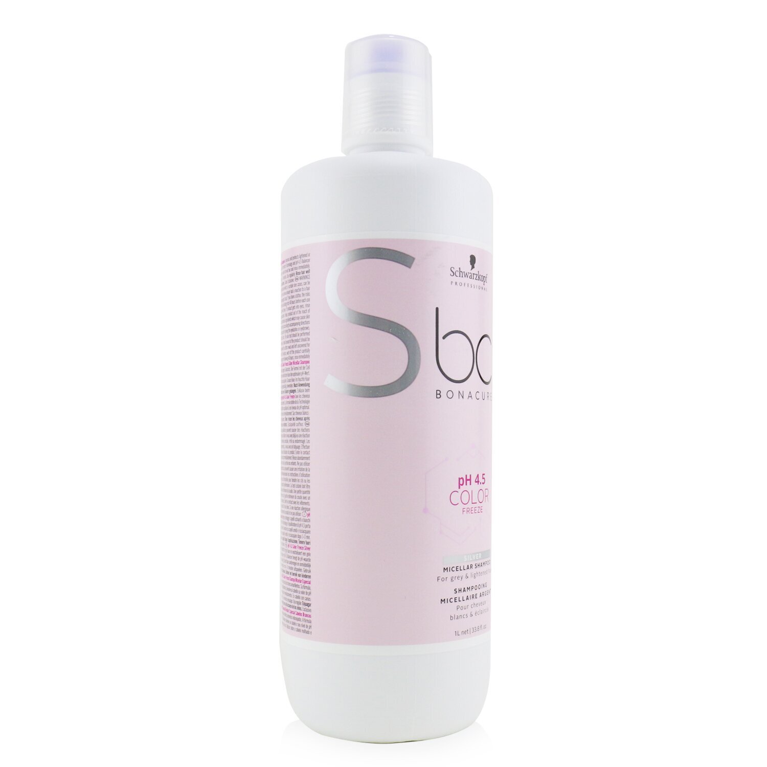 Schwarzkopf BC Bonacure pH 4.5 Color Freeze Silver Micellar Shampoo (For Grey & Lightened Hair) 1000ml/33.8oz
