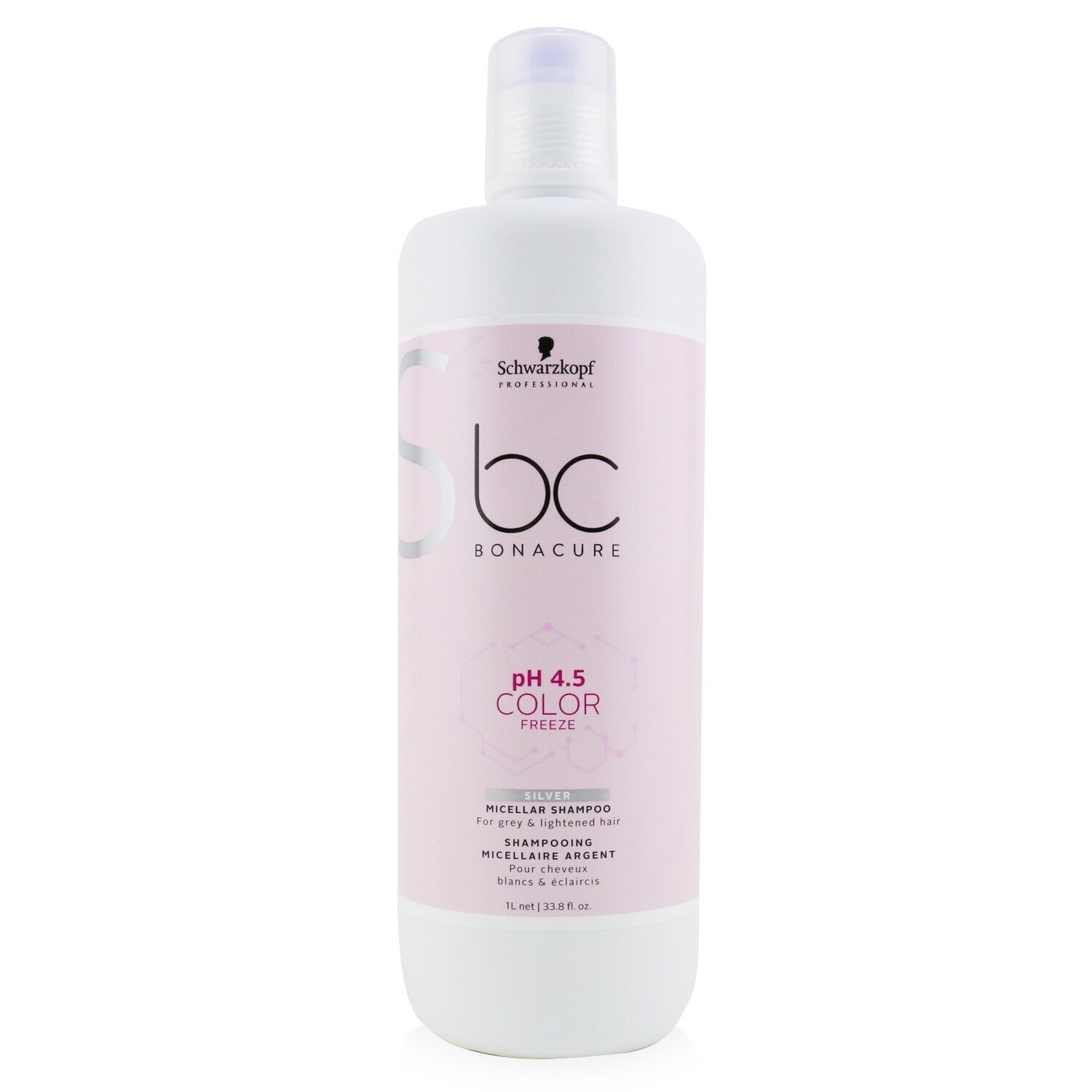 Schwarzkopf BC Bonacure pH 4.5 Color Freeze Silver Micellar Shampoo (For Grey & Lightened Hair) 1000ml/33.8oz