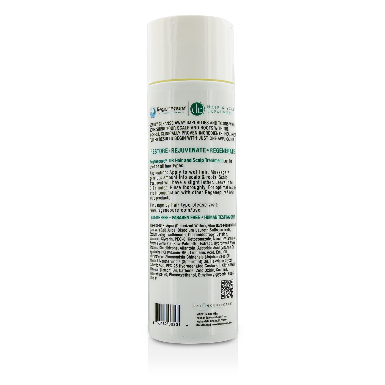 Regenepure Dr Hair & Scalp Treatment 224ml/8oz