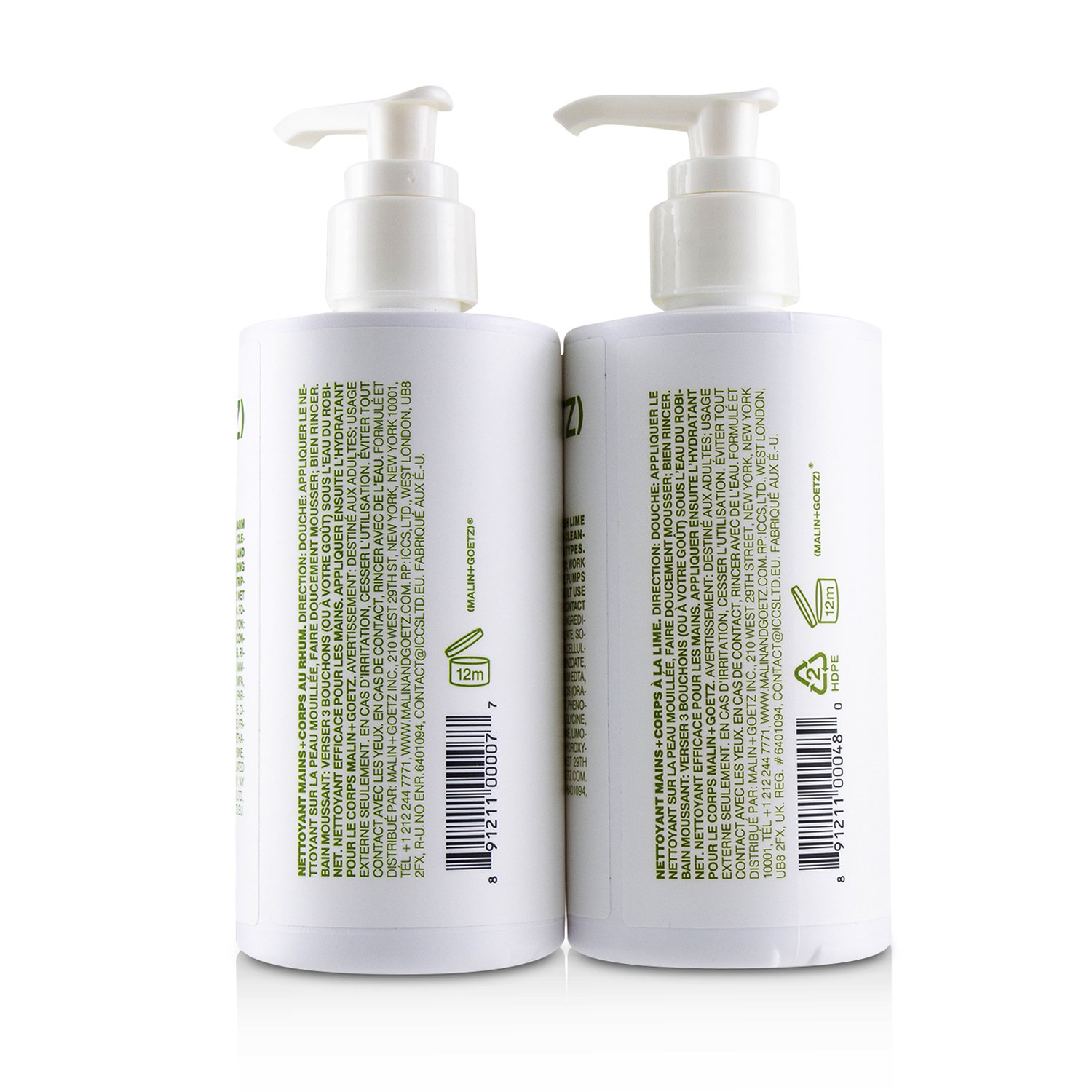 MALIN+GOETZ Rum + Lime Wash Set 250ml/8.5x2
