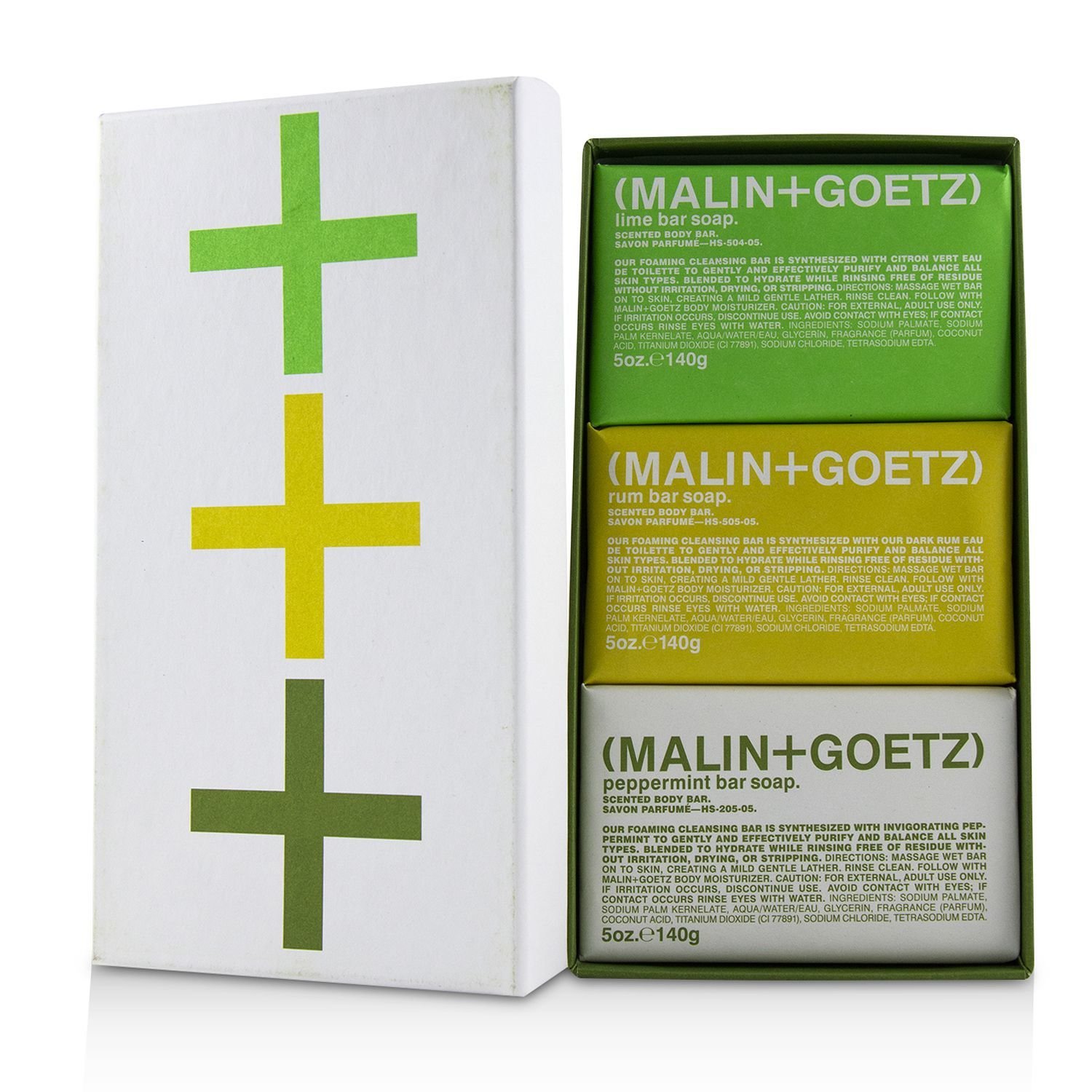 MALIN+GOETZ Zestaw Mojito Soap Set: Lime + Rum + Peppermint Bar Soap 3x140g/5oz