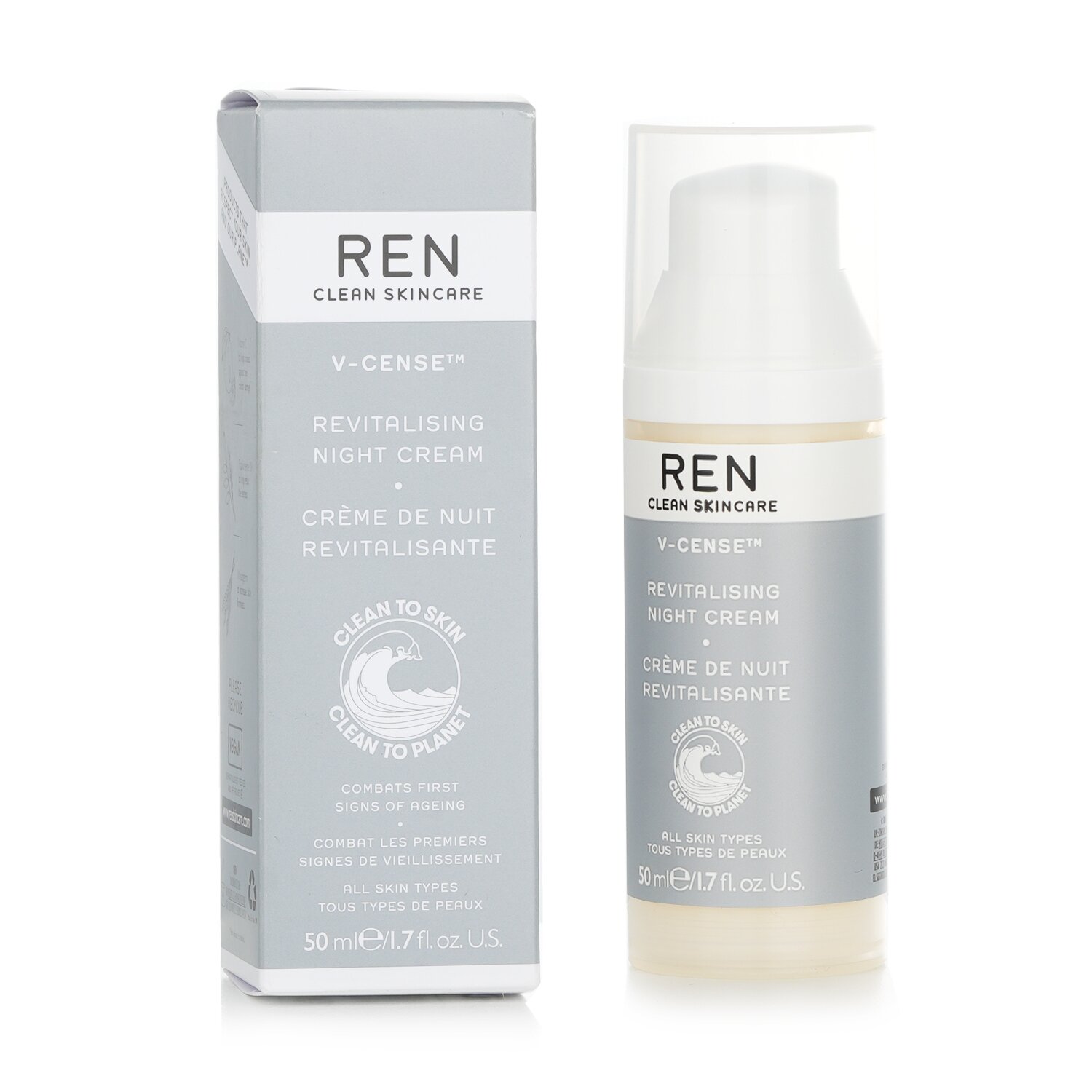 Ren V-Cense Revitalising Night Cream (All Skin Type) 50ml/1.7oz