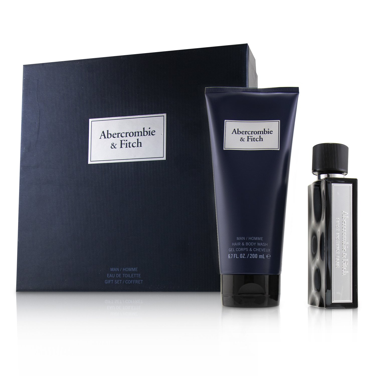 Abercrombie & Fitch First Instinct Blue Coffret: Eau De Toilette Spray 50ml/1.7oz + Hair & Body Wash 200ml/6.7oz 2pcs