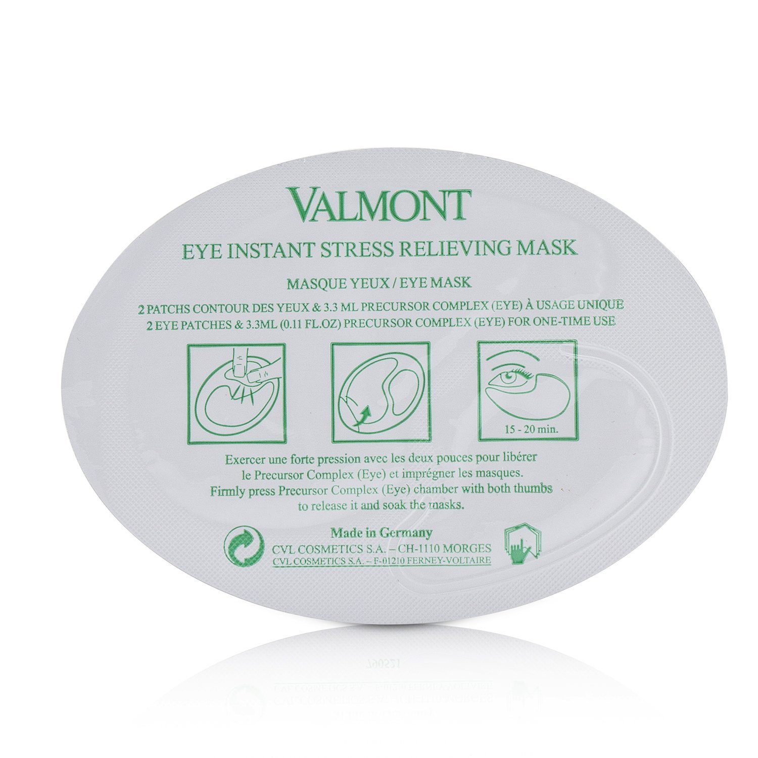 Valmont Eye Instant Stress Relieving Mask (Smoothing, Decongesting & Anti-Fatigue Eye Mask) 5pairs