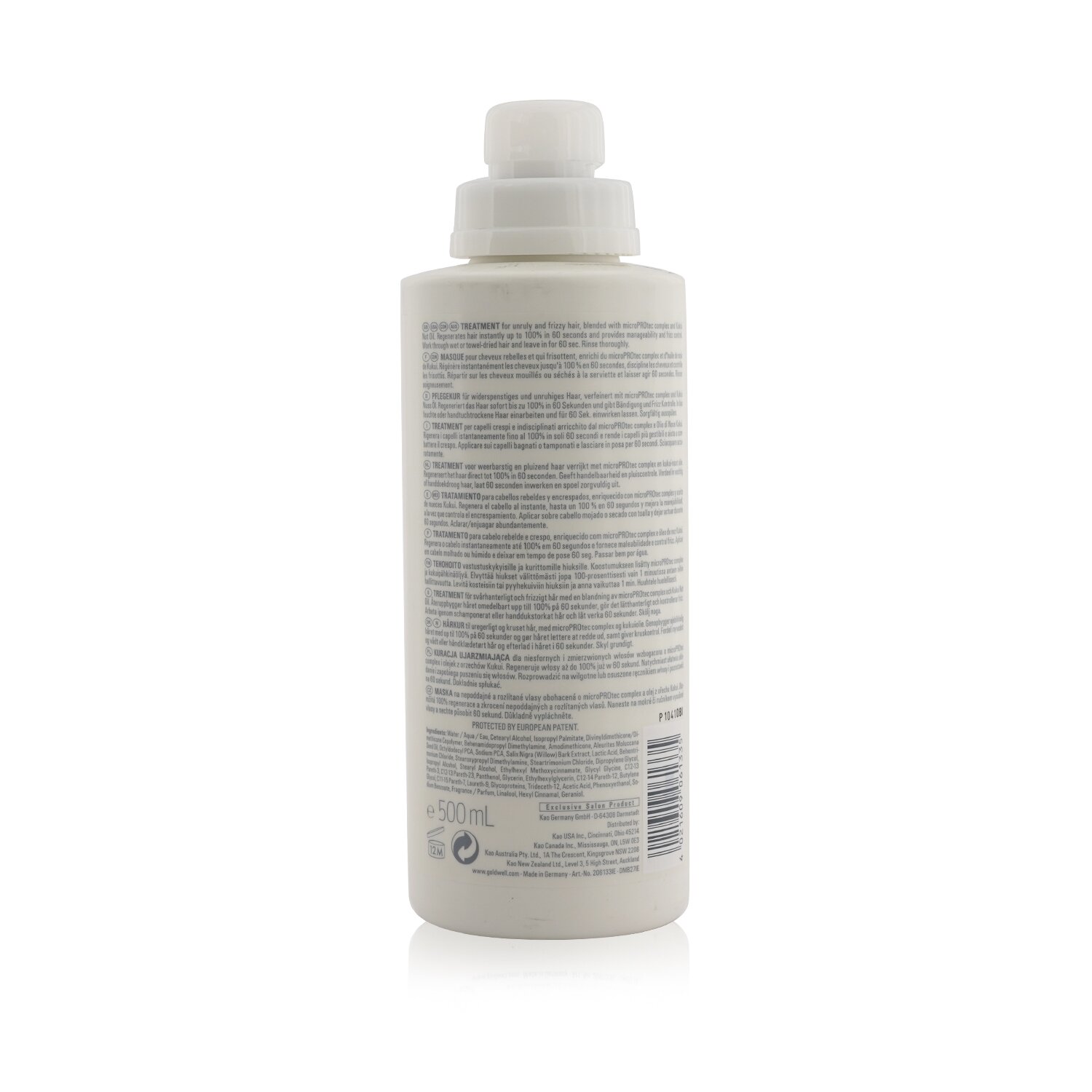 ゴールドウェル Goldwell デュアルセンス ジャストスムース 60SEC トリートメント (まとまりにくい髪用) 500ml/16.9oz