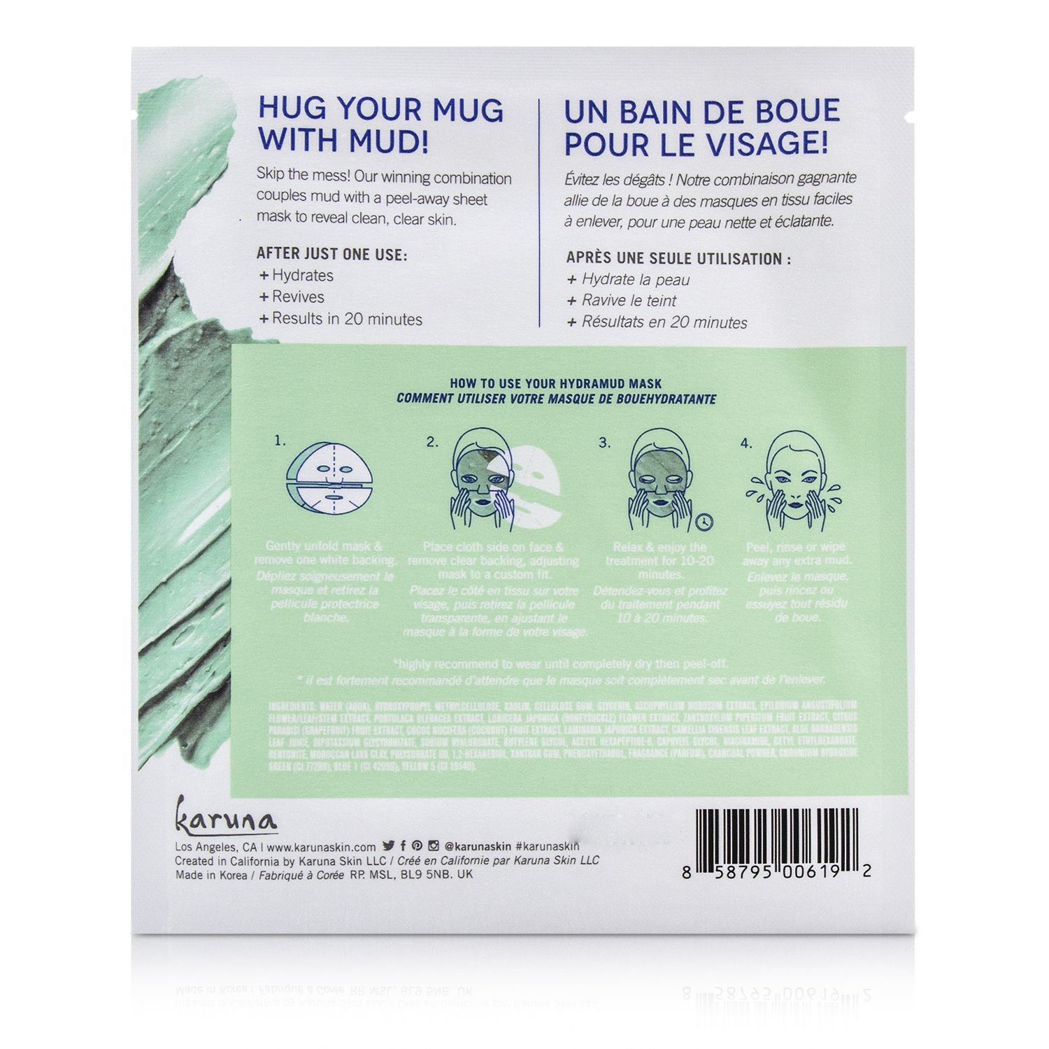Karuna HydraMud Face Mask 4sheets