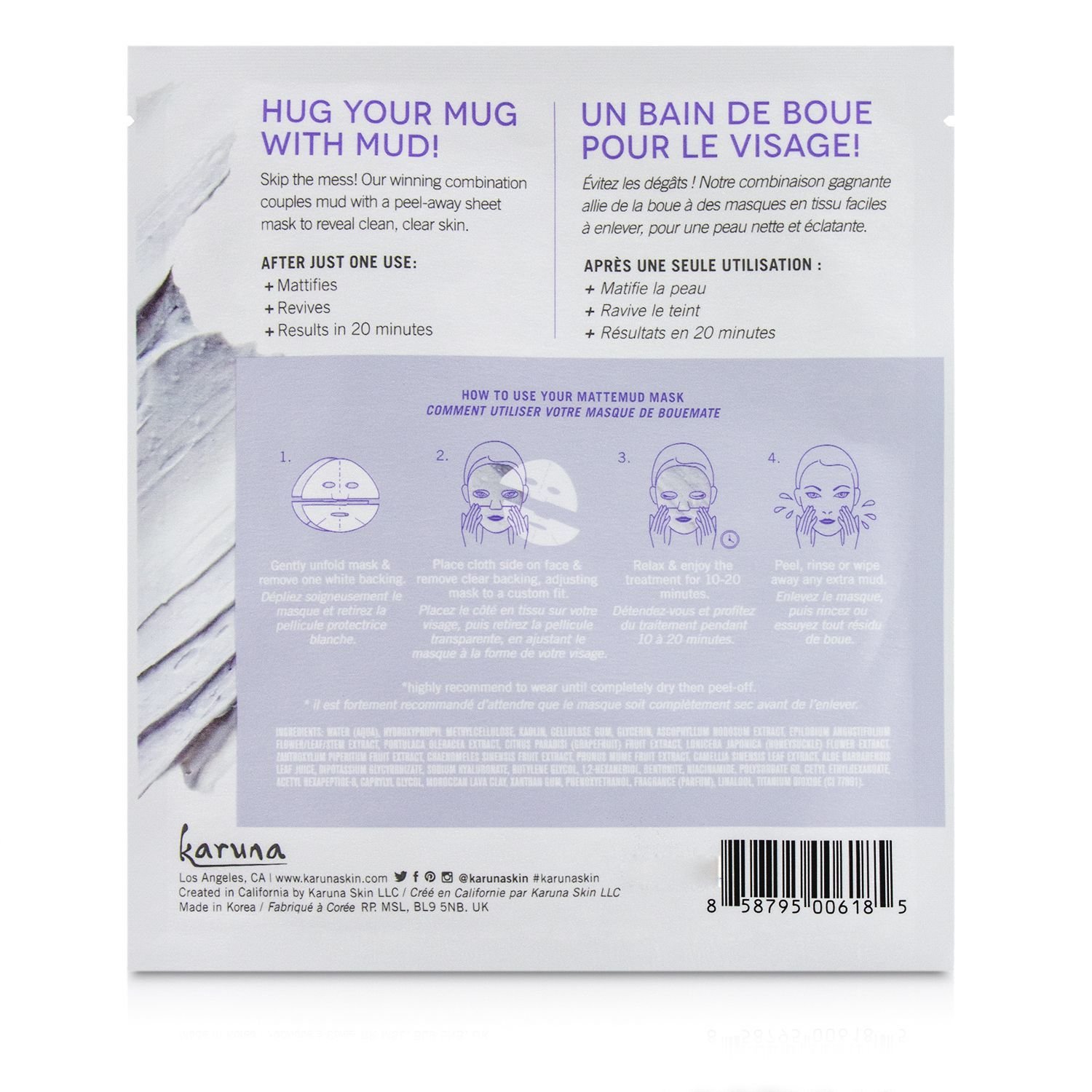 Karuna MatteMud Face Mask 4sheets