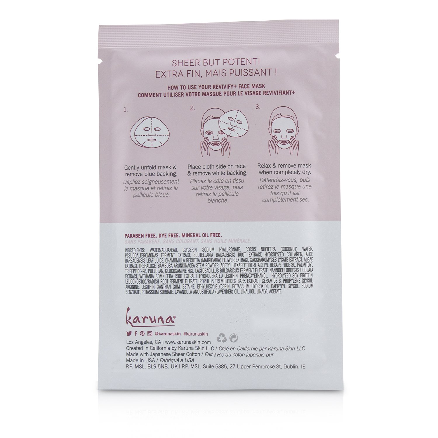 Karuna Revivify+ Face Mask 4sheets