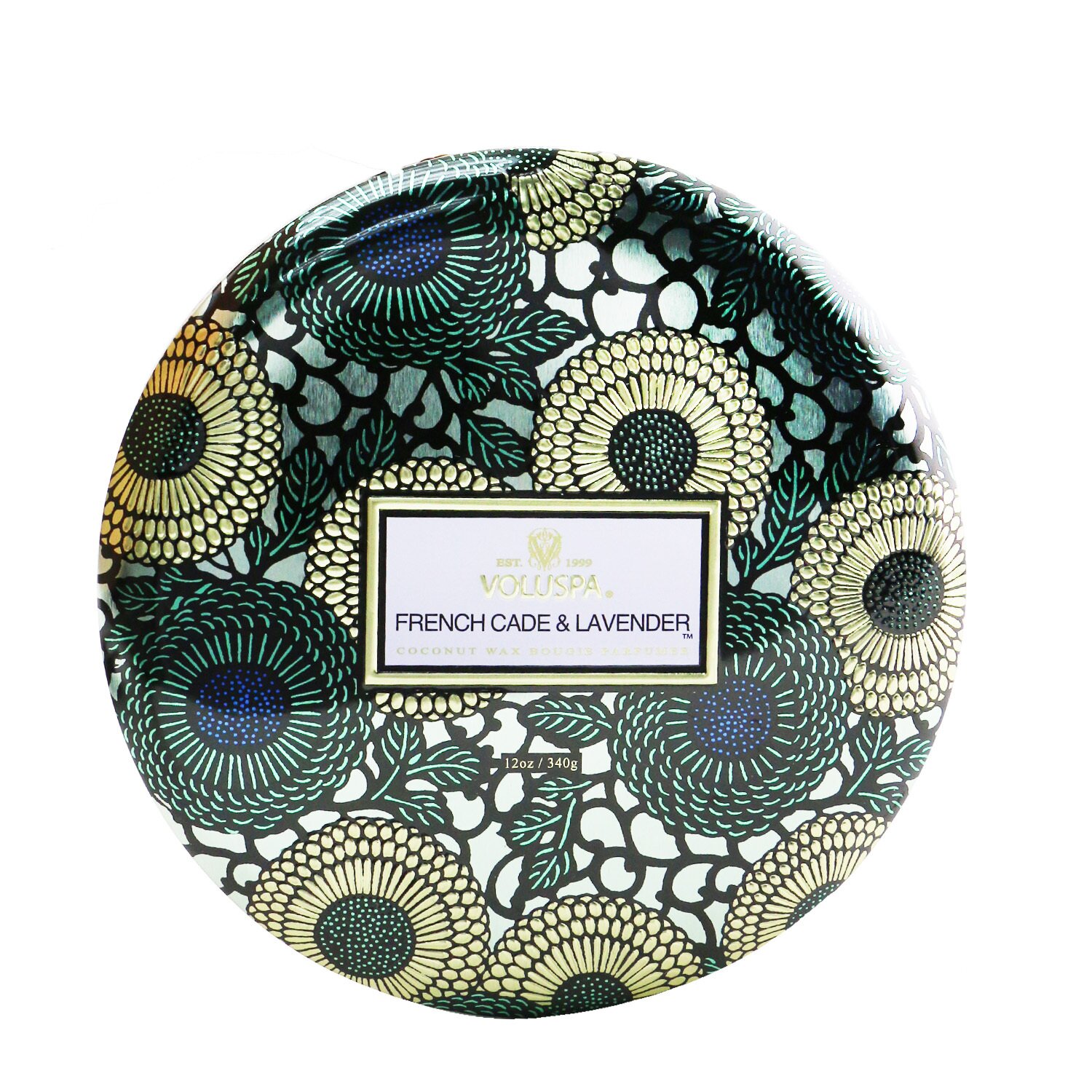 Voluspa 3 Wick Decorative Tin Candle - French Cade Lavender 340g/12oz