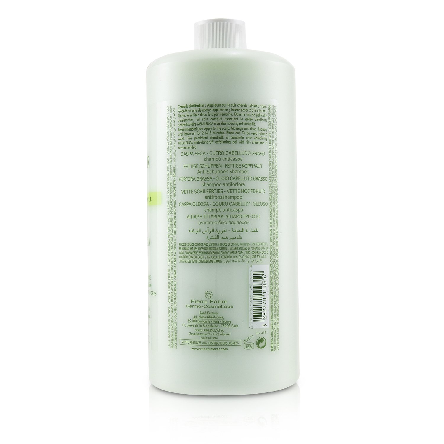 Rene Furterer Melaleuca Anti-Dandruff Ritual Anti-Dandruff Shampoo - For Oily, Flaking Scalp (Salon Product) 1000ml/33.8oz