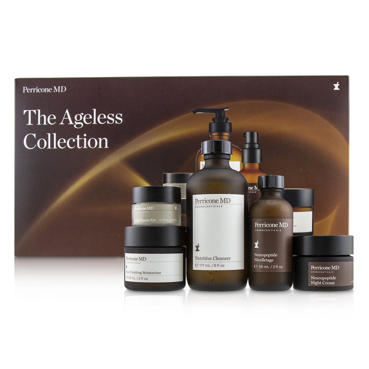 Perricone MD The Ageless Collection: Nutritive Cleanser+Face Finish Moisturizer+Neuropeptide Night Cream+Cold Plasma Eye+Neuropeptide Necolletage 5pcs