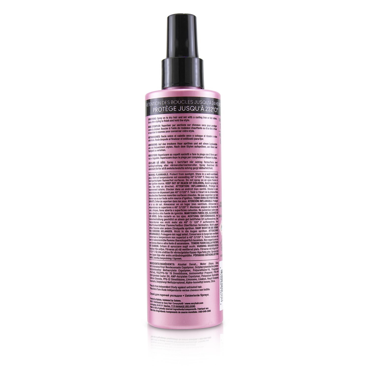 Sexy Hair Concepts Hot Sexy Hair Support Me 450ºF Heat Protection Setting Hairspray 250ml/8.5oz