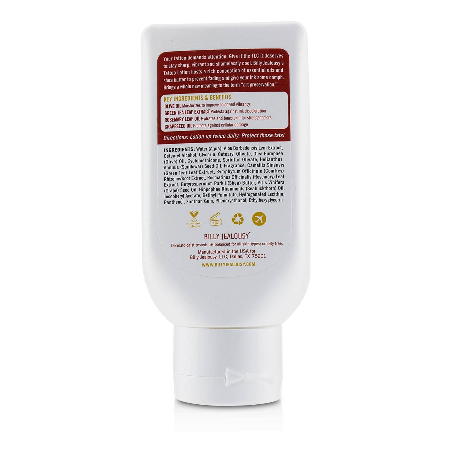 Billy Jealousy Vibrant Tattoo Lotion 88ml/3oz