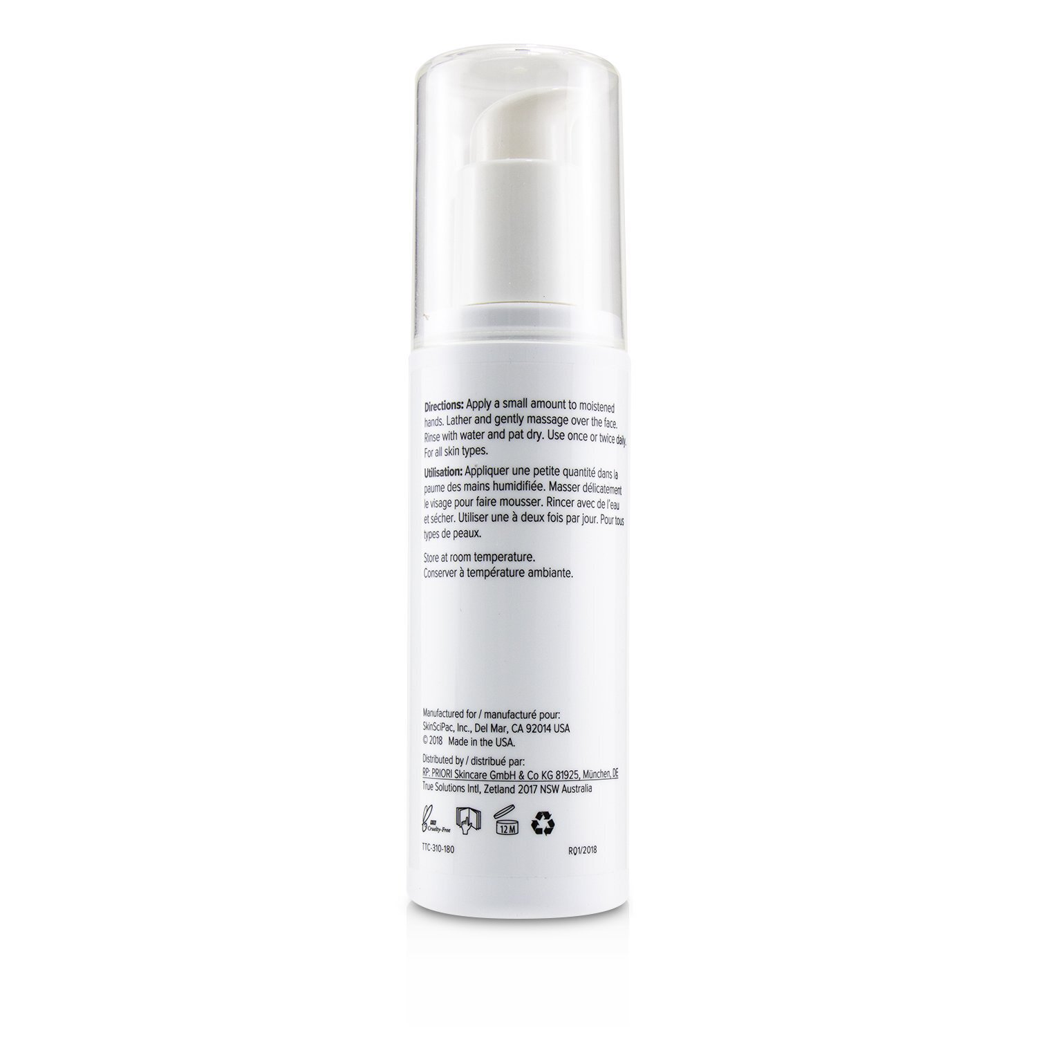 Priori TTC fx310 Naturally Enriched Cleanser 180ml/6oz