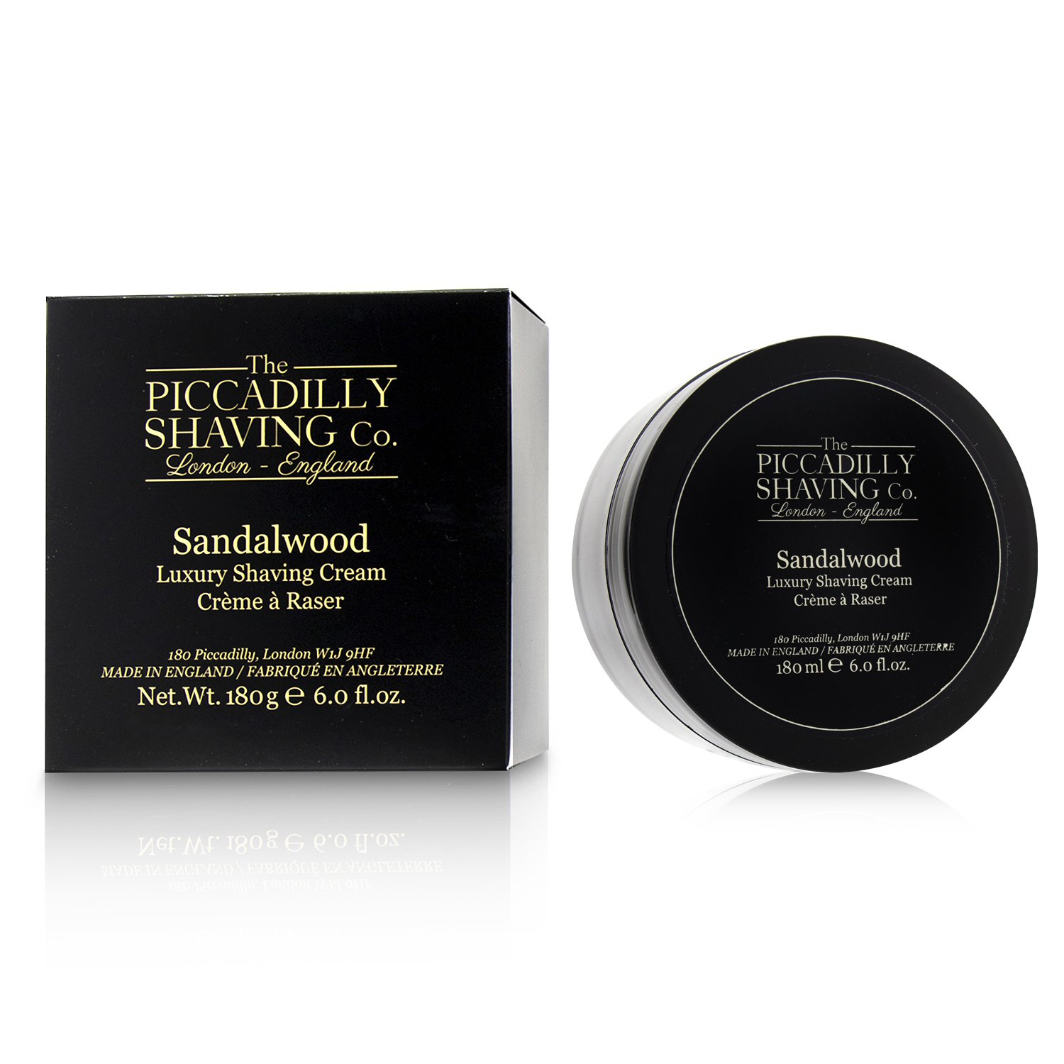 Taylor Of Old Bond Street The Piccadilly Shaving Co. Sandalwood Luxury Shaving Cream 180g/6oz