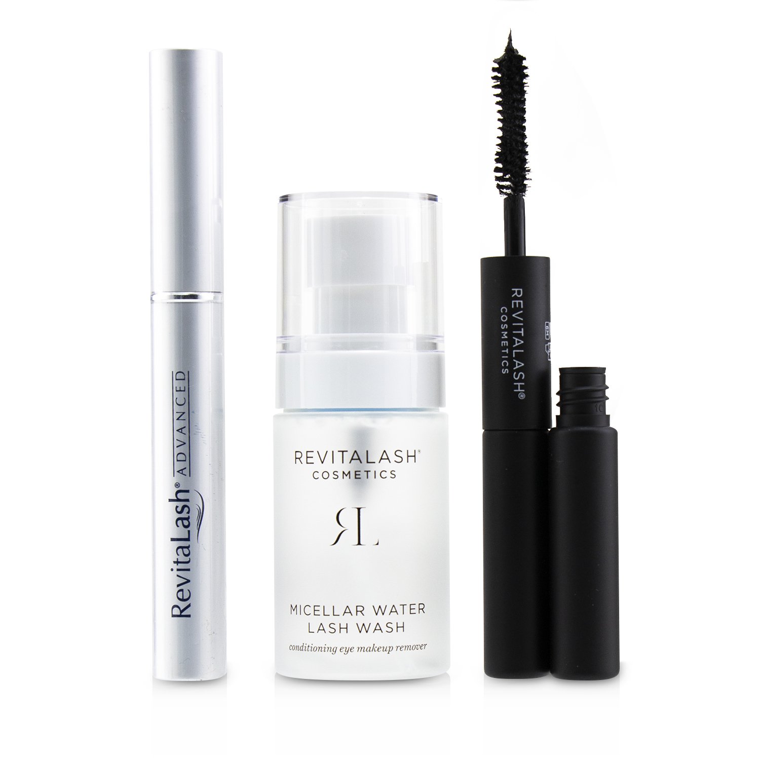 RevitaLash Lash Perfecting Gift Collection : ( 1x Eyelash Conditioner, 1x Conditioning Eye Makeup Remover, 1x Volumizing Masacara Black) 3pcs