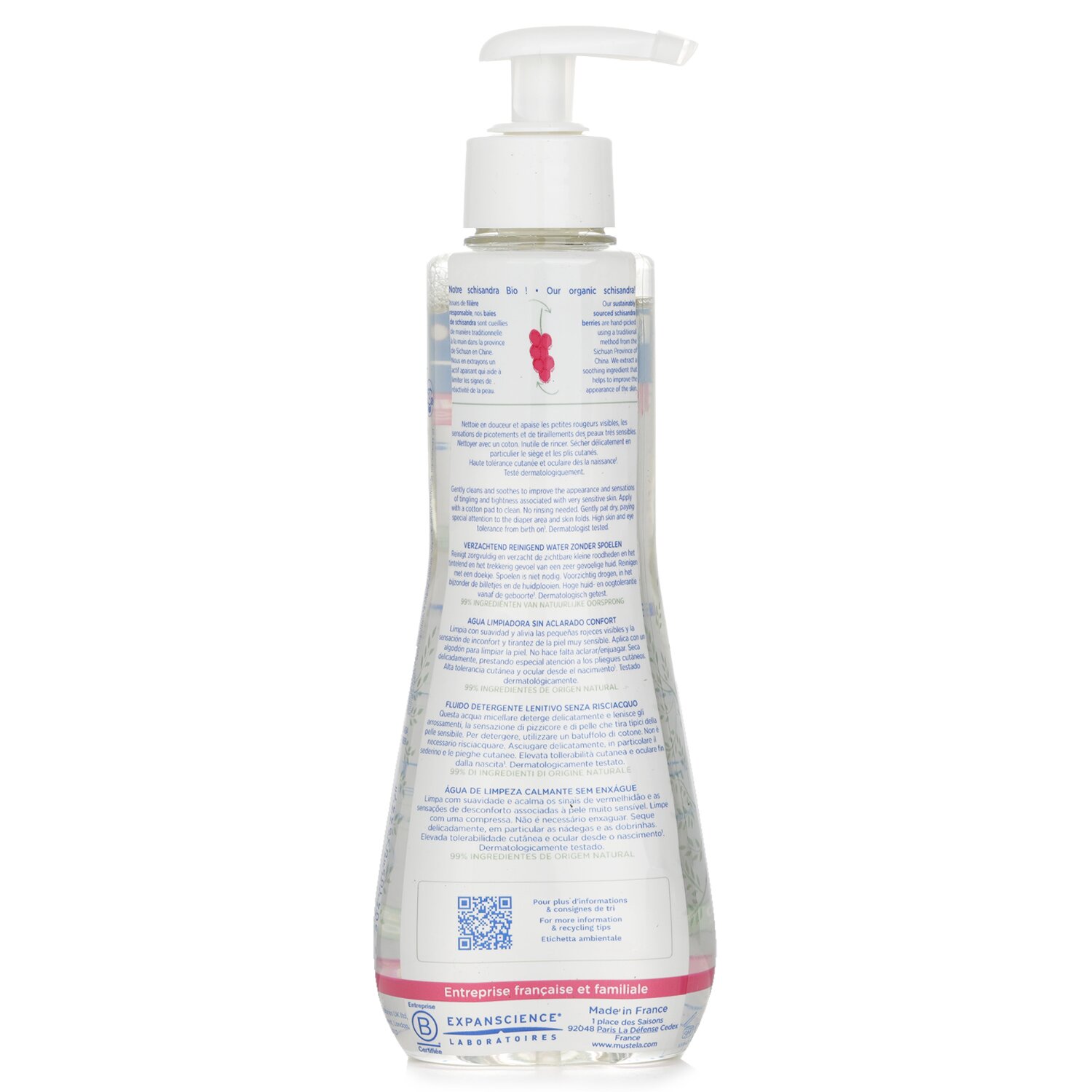 Mustela No Rinse Soothing Cleansing Water (Face & Diaper Area) - For Very Sensitive Skin 300ml/10.14oz