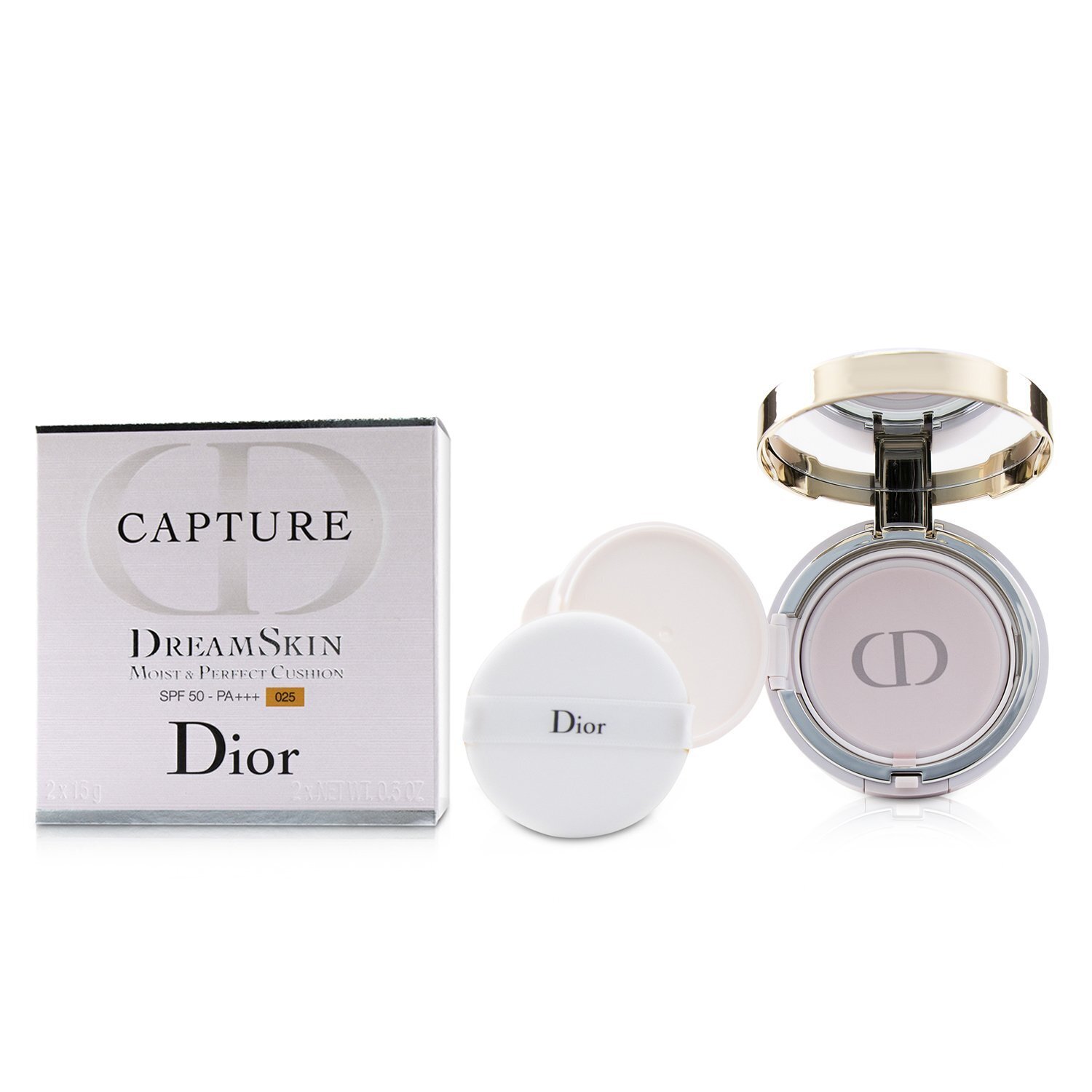 Christian Dior Wkład do podkładu Capture Dreamskin Moist & Perfect Cushion SPF 50 With Extra Refill 2x15g/0.5oz