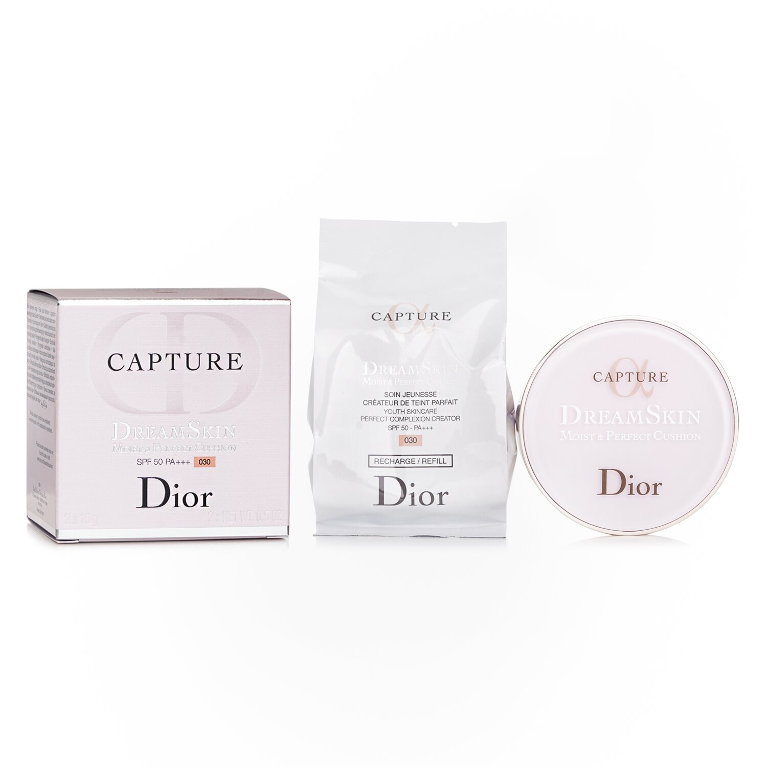 Christian Dior Capture Dreamskin Moist & Perfect Cushion SPF 50 With Extra Refill 2x15g/0.5oz