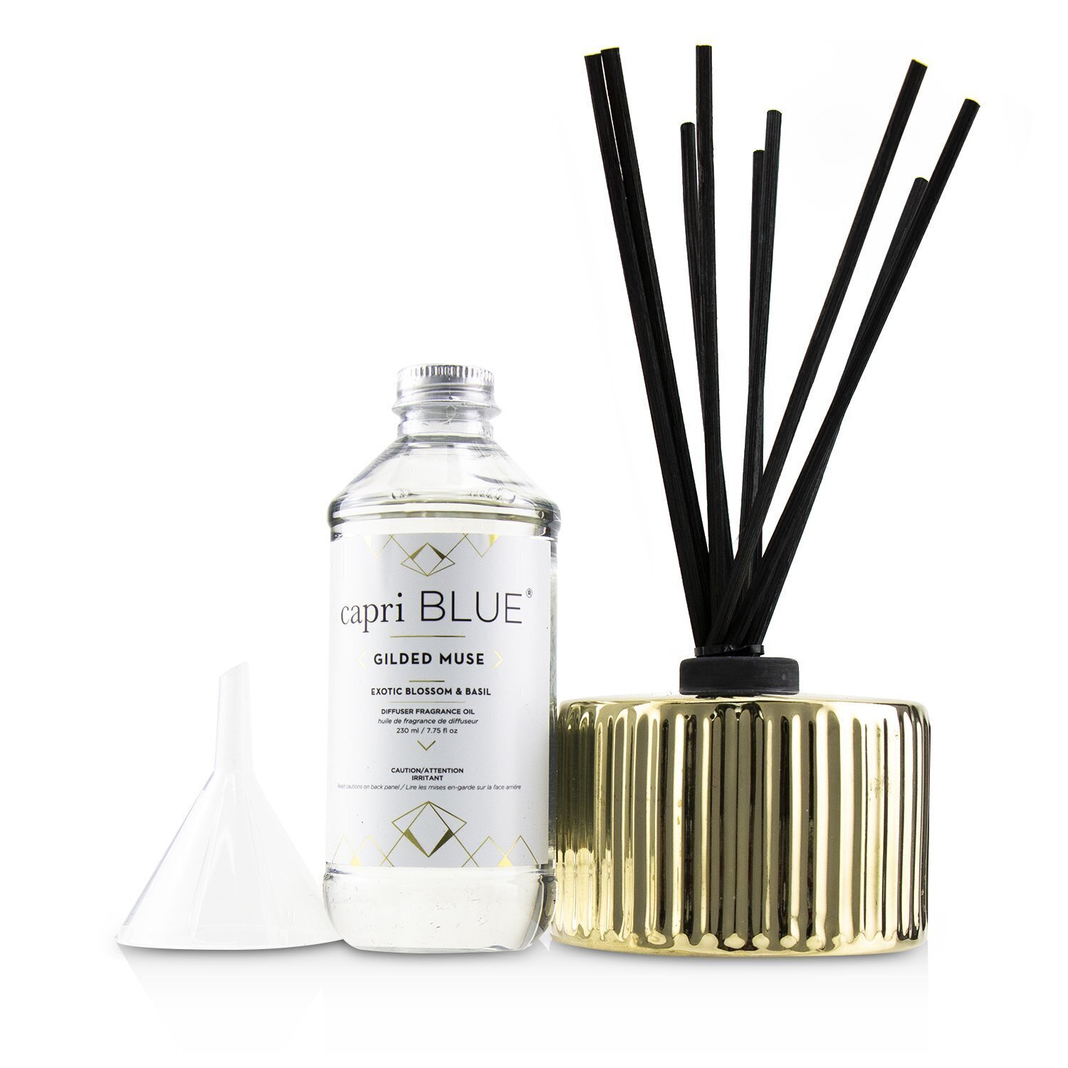 Capri Blue Gilded Muse Reed Diffuser - Exotic Blossom & Basil 230ml/7.75oz