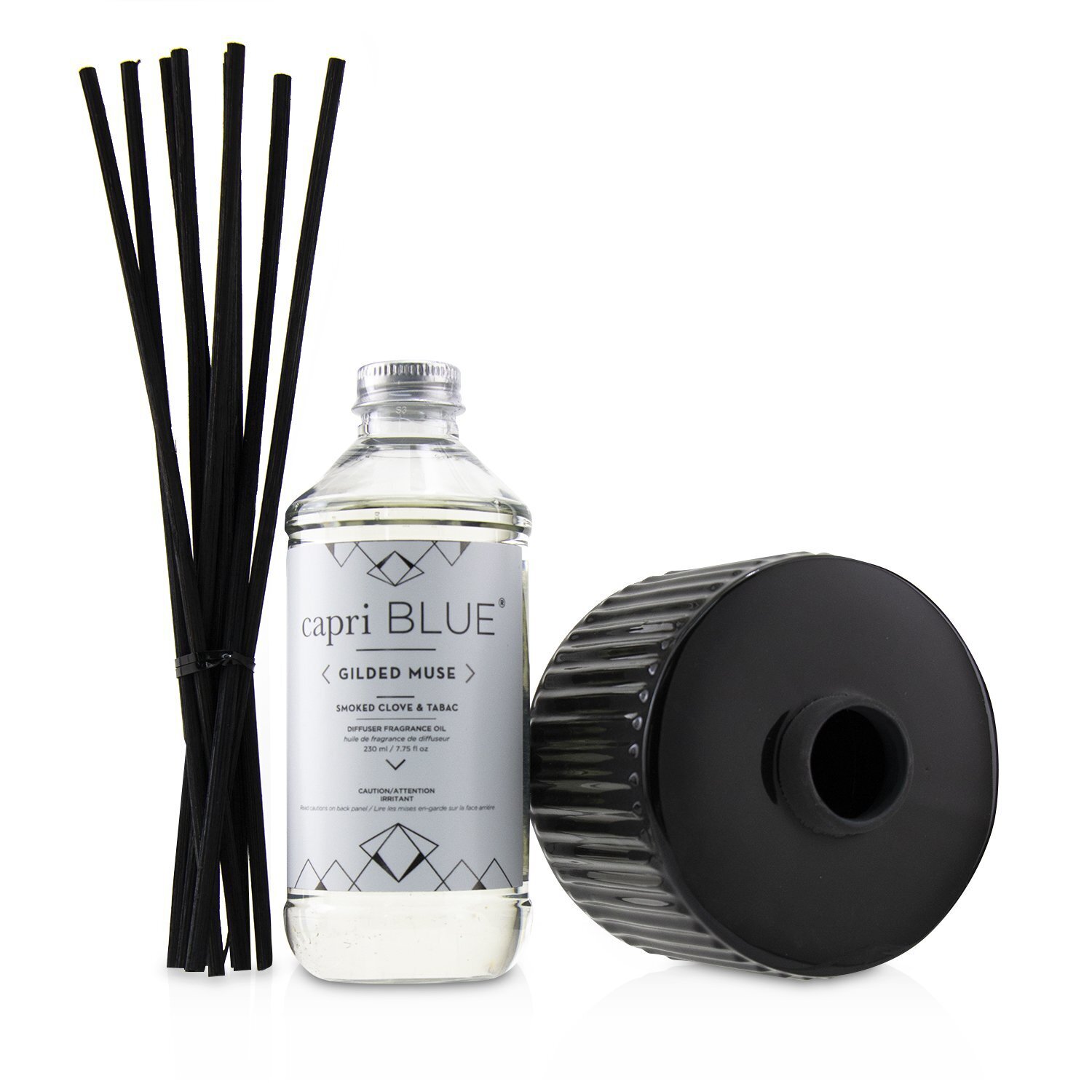 Capri Blue Gilded Muse Reed Diffuser - Smoked Clove & Tabac 230ml/7.75oz