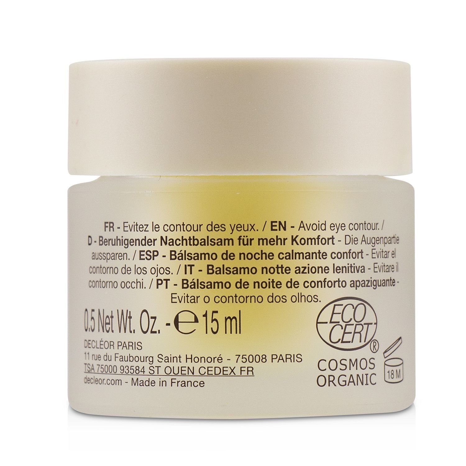 Decleor Łagodzący balsam do twarzy Aromessence Rose D'Orient Soothing Comfort Night Face Balm - dla skóry wrażliwej 15ml/0.47oz