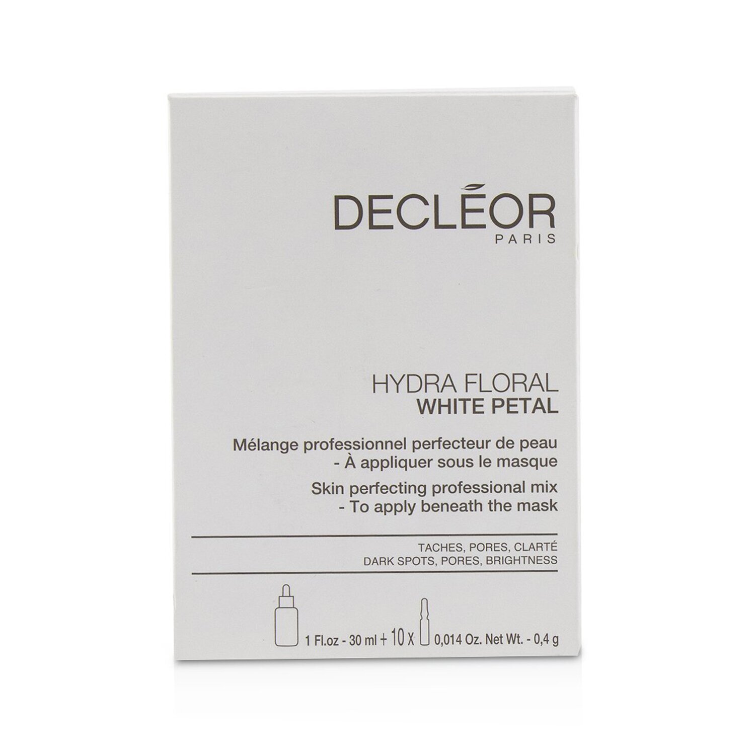 Decleor Hydra Floral White Petal Skin Perfecting Professional Mix (1x Concentrate 30ml, 10x Powder 4g) - Salon Product Picture Color