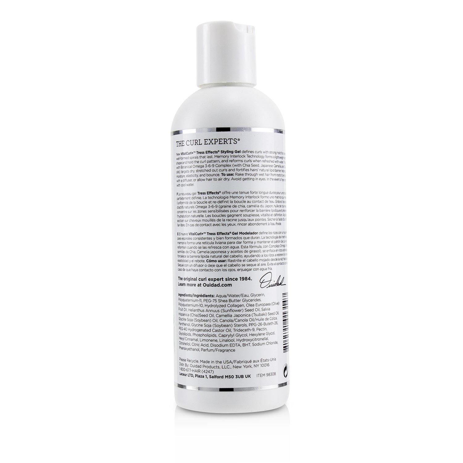 Ouidad VitalCurl+Tress Effects Styling Gel (Classic Curls) 250ml/8.5oz
