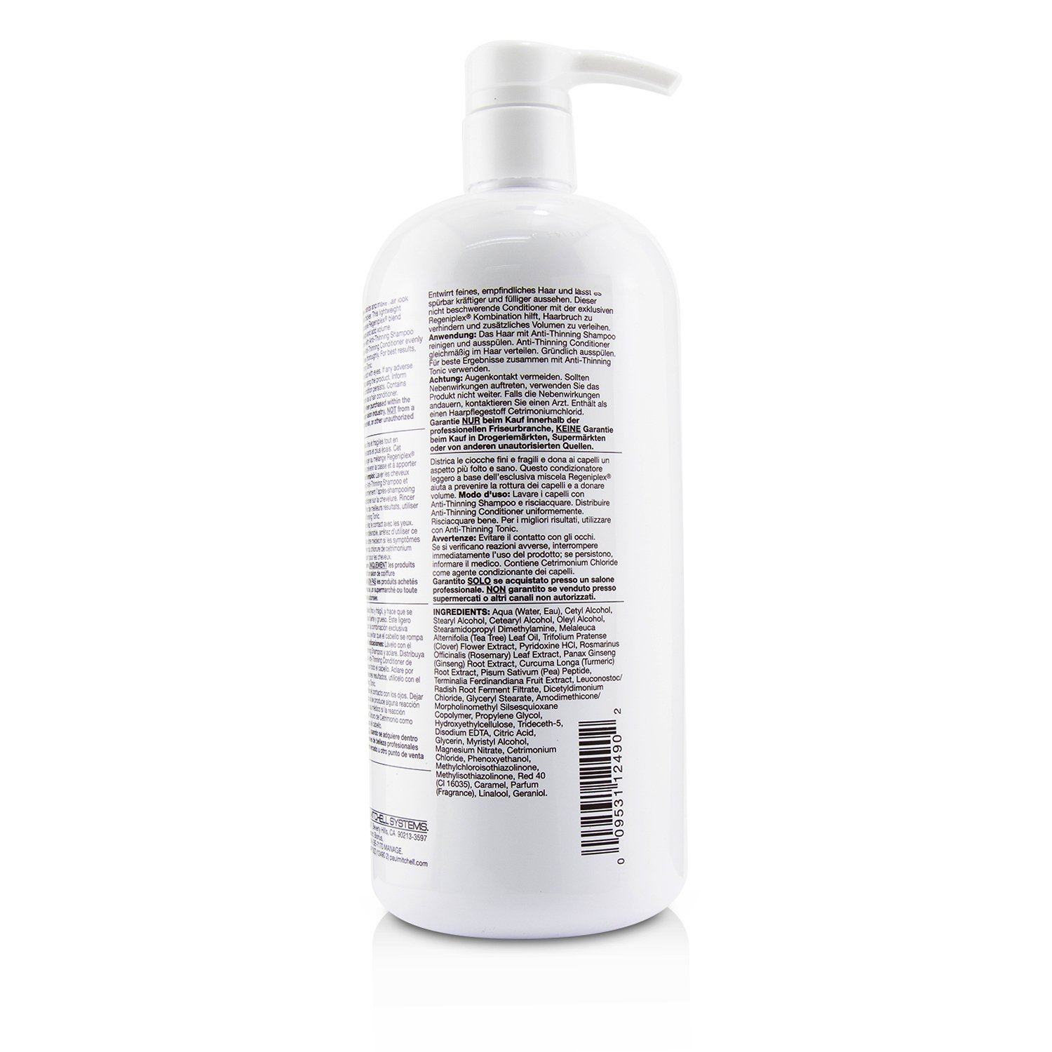 Paul Mitchell Tea Tree Scalp Care Anti-Thinning Conditioner (For Fuller, Stronger Hair) 1000ml/33.8oz
