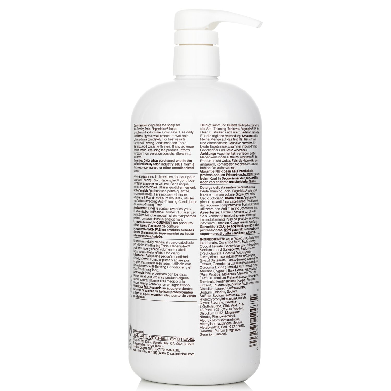 Paul Mitchell Tea Tree Scalp Care Anti-Thinning Shampoo (For Fuller, Stronger Hair) 1000ml/33.8oz
