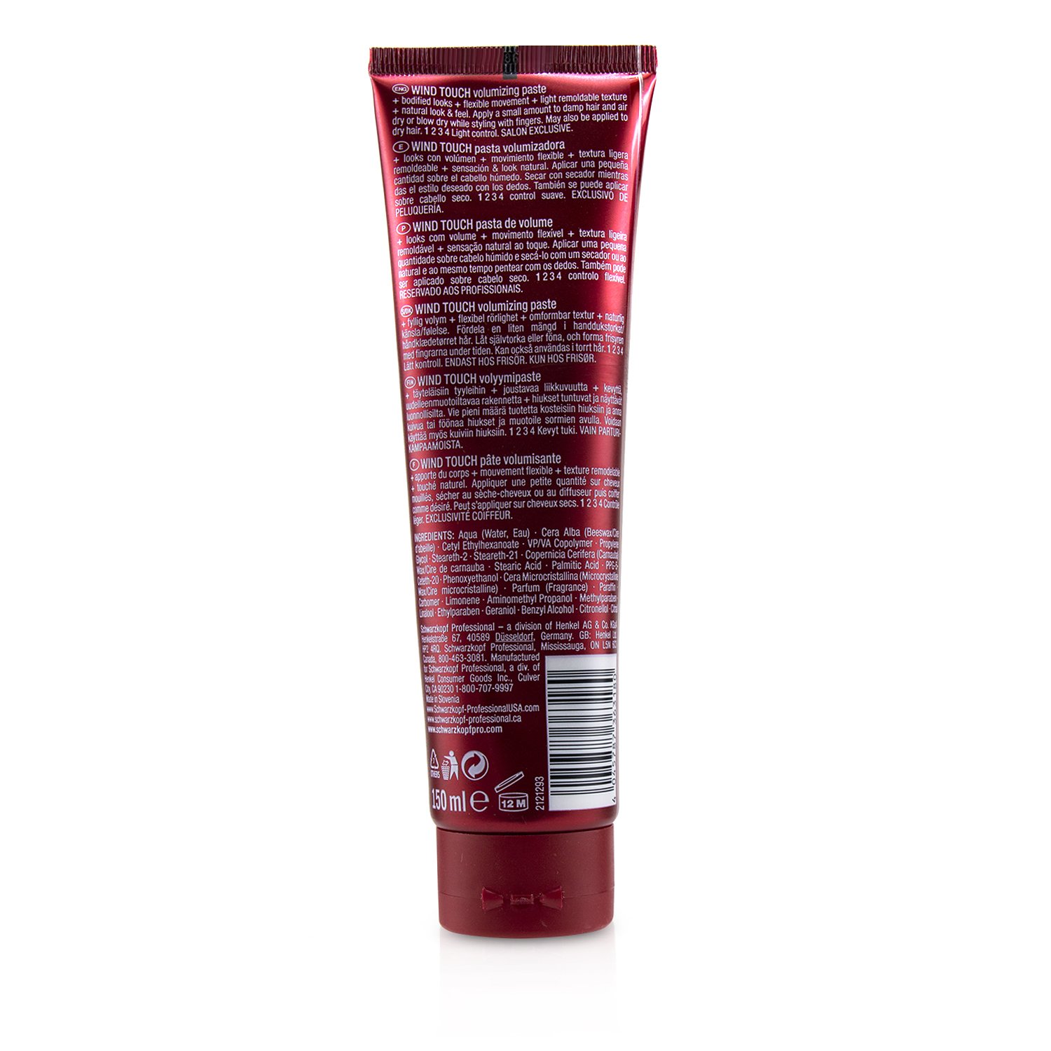Schwarzkopf Osis+ Wind Touch Pasta Voluminizante (Control Ligero) 150ml/5oz