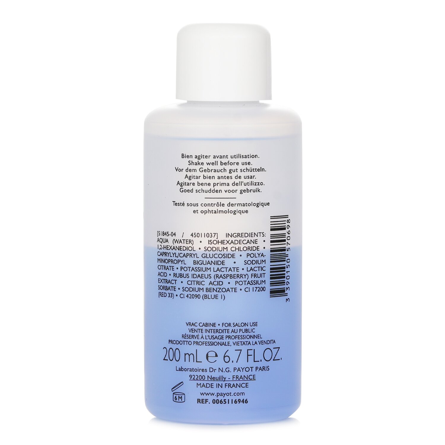 Payot Les Demaquillantes Demaquillant Instantane Yeux Dual-Phase Waterproof Make-Up Remover - For Sensitive Eyes (Salon Size) 200ml/6.7oz