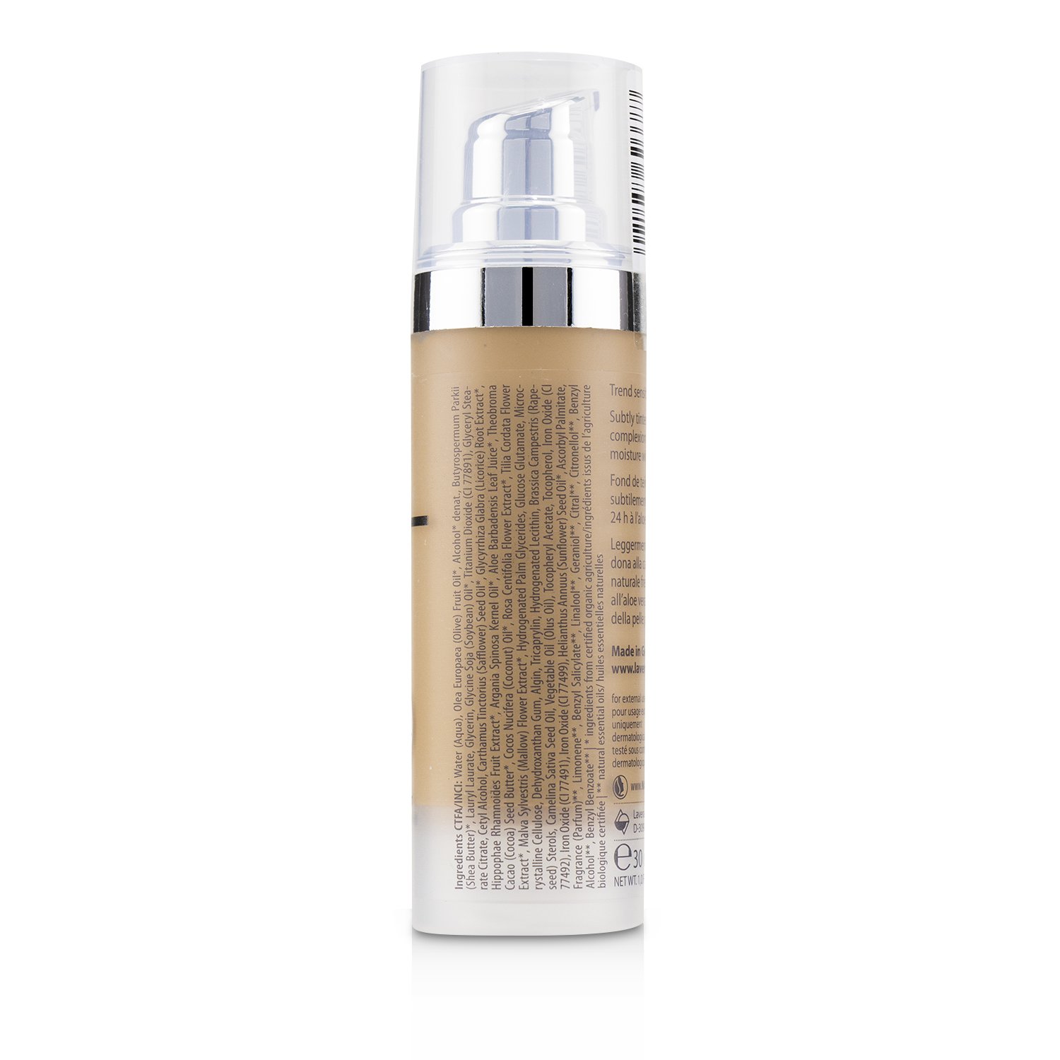 拉薇  Lavera 纯素24h粉底液 遮瑕补水粉底霜 妆前乳底妆不闷痘 30ml/1oz