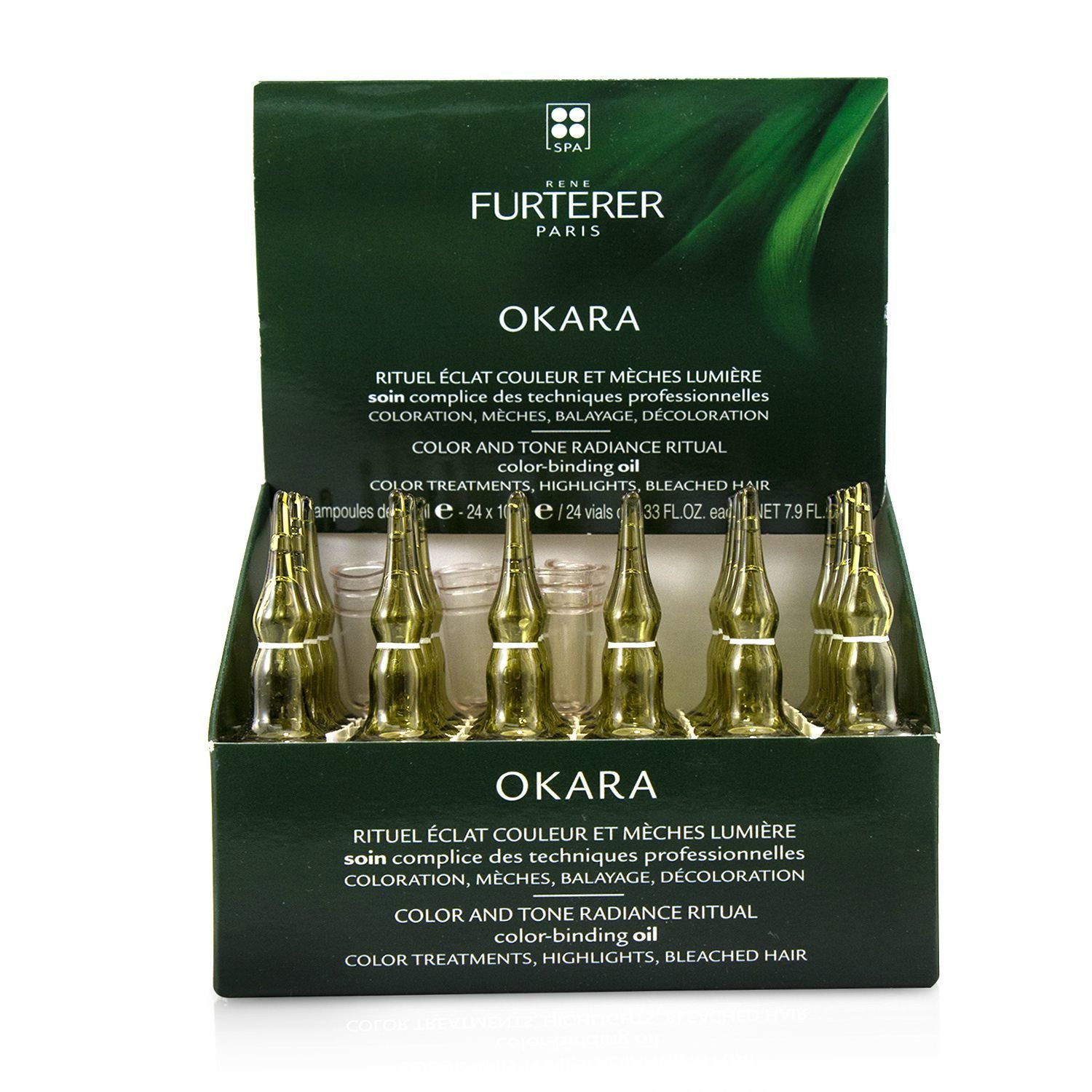 Rene Furterer Okara Color and Tone Radiance Ritual Color-Binding Oil (Color Treatments, Highlights, Bleached Hair) 24x10ml/0.33oz