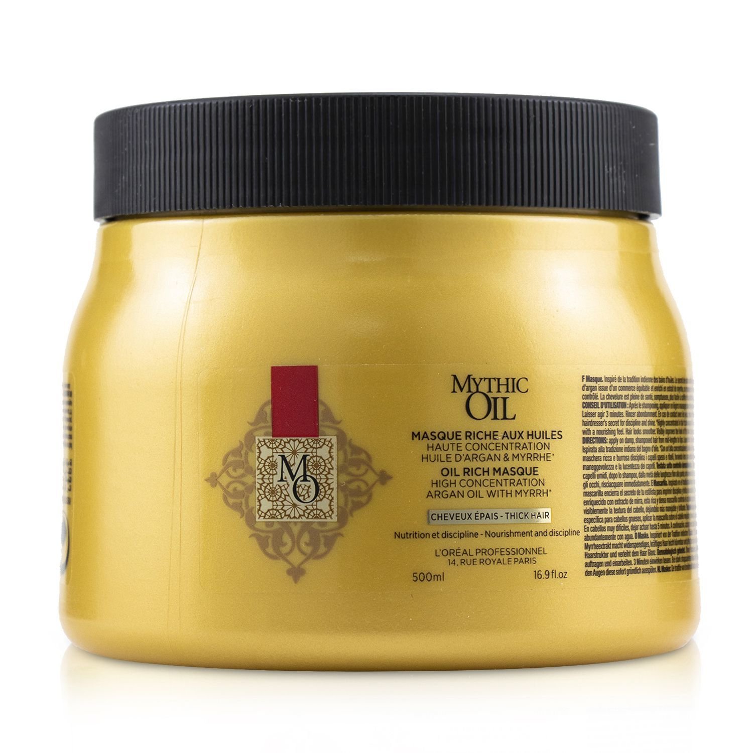 L'Oreal Professionnel Mythic Oil Oil Rich Masque High Concentration Argan Oil with Myrrh (Thick Hair) 500ml/16.9oz