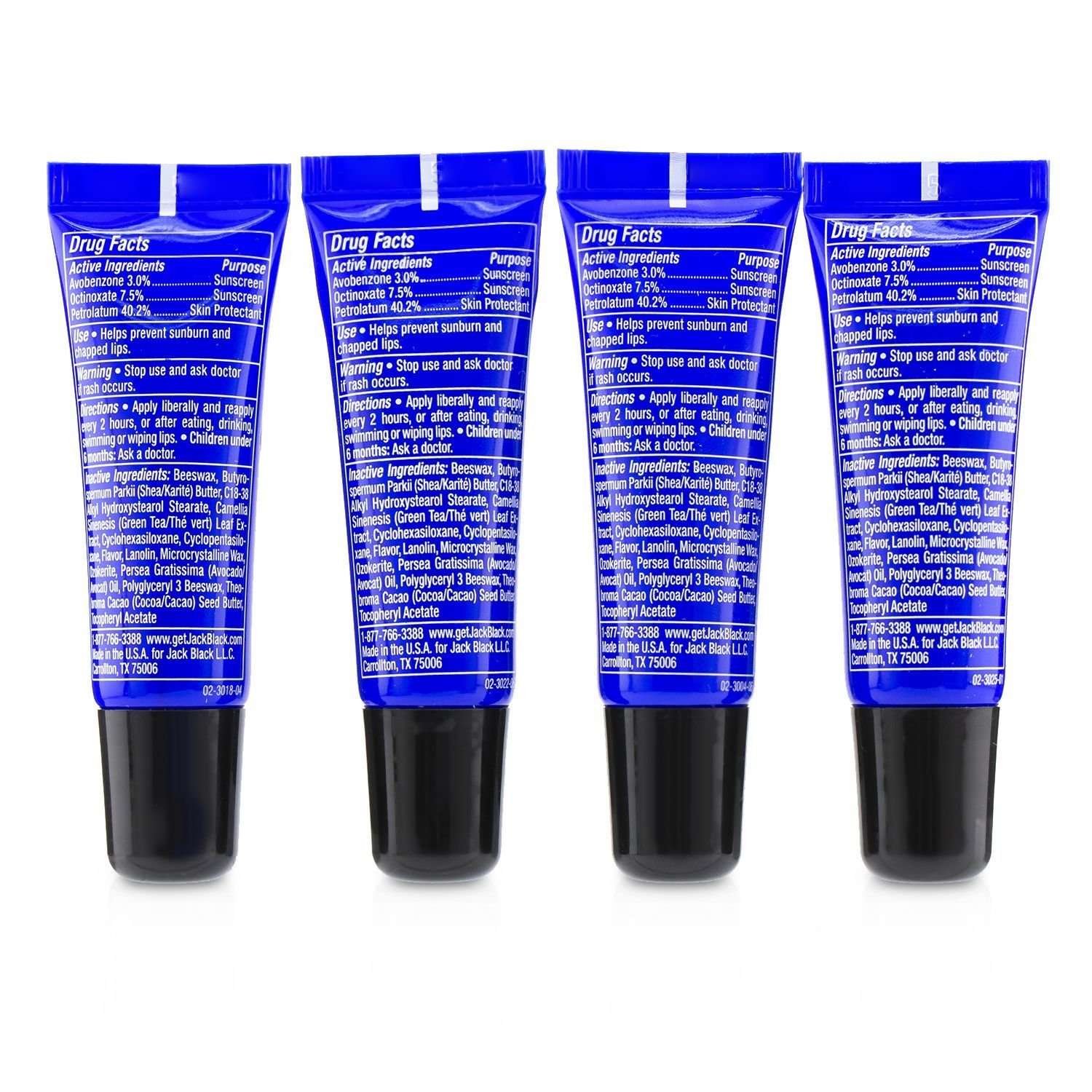 Jack Black Set de Regalo The Balm Squad: Intense Therapy Bálsamo de Labios SPF25 (Natural Mint & Shea Butter + Shea Butter & Vitamin E + Vanilla Mint + Mango & Mandarin) 4pcs