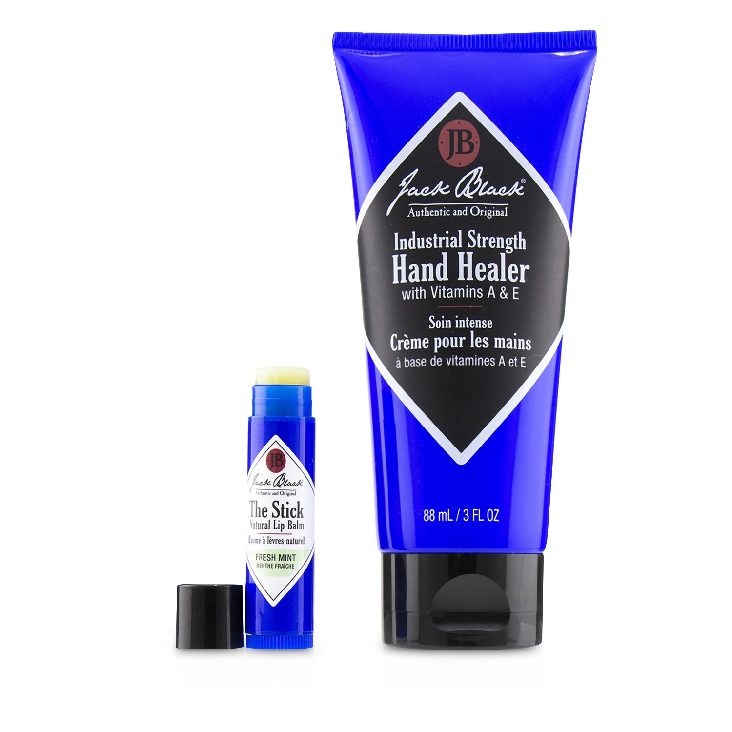 Jack Black Comfort & Joy Duo: Industrial Strength Healer + The Stick Natural Lip Balm - Fresh Mint 2pcs
