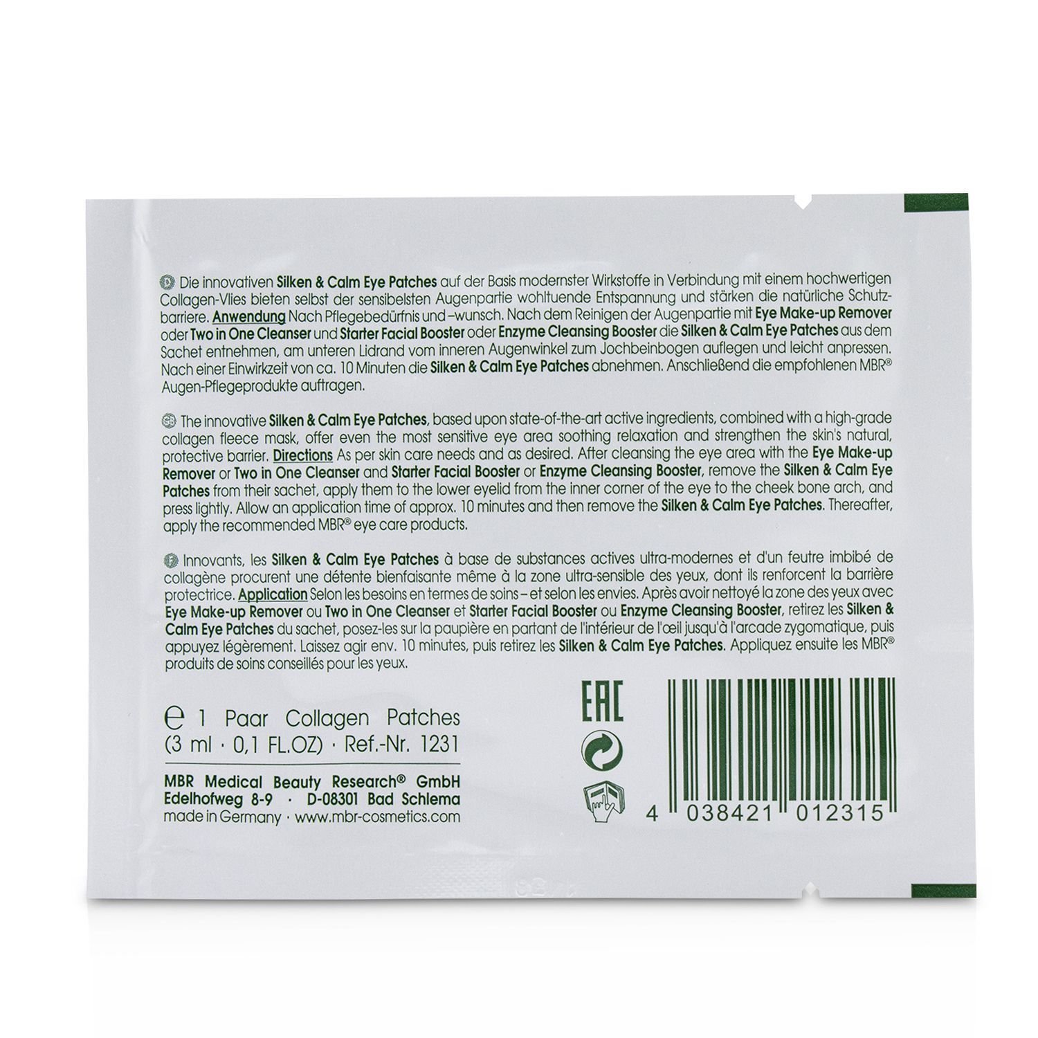 MBR Medical Beauty Research BioChange Silken & Calm Eye Patches 6pairs