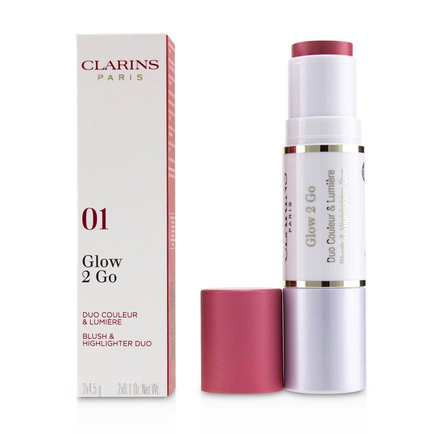 Clarins Glow 2 Go Blush & Highlighter Duo 2x4.5g/0.1oz