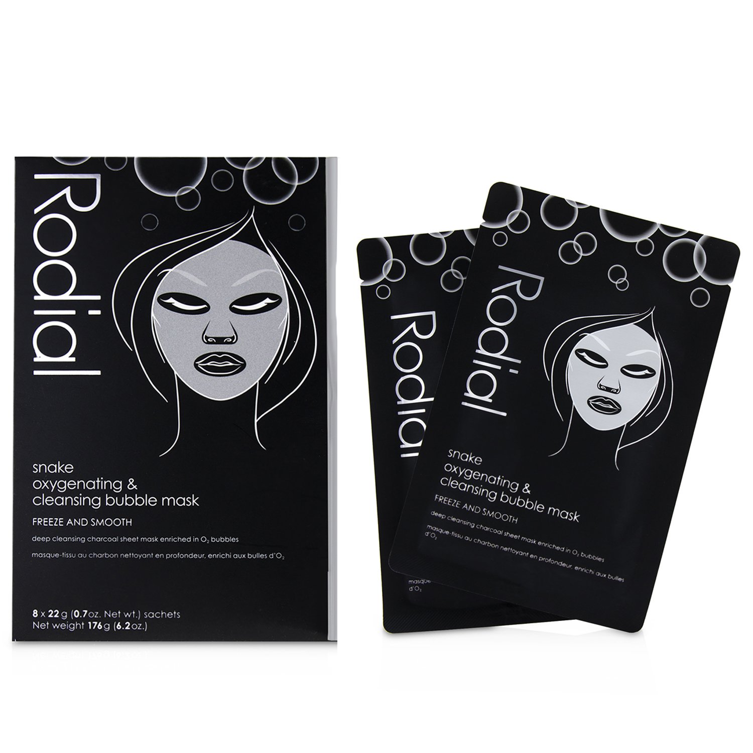 Rodial Snake Mascarilla de Burbujas Oxigenante & Limpiadora 8pcs