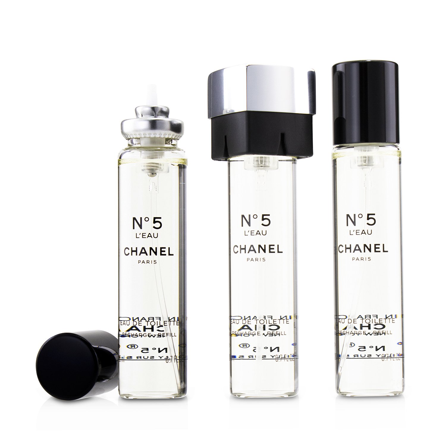 Chanel No.5 L'Eau Eau de Toilette Purse Spray Refills 3x20ml/0.7oz