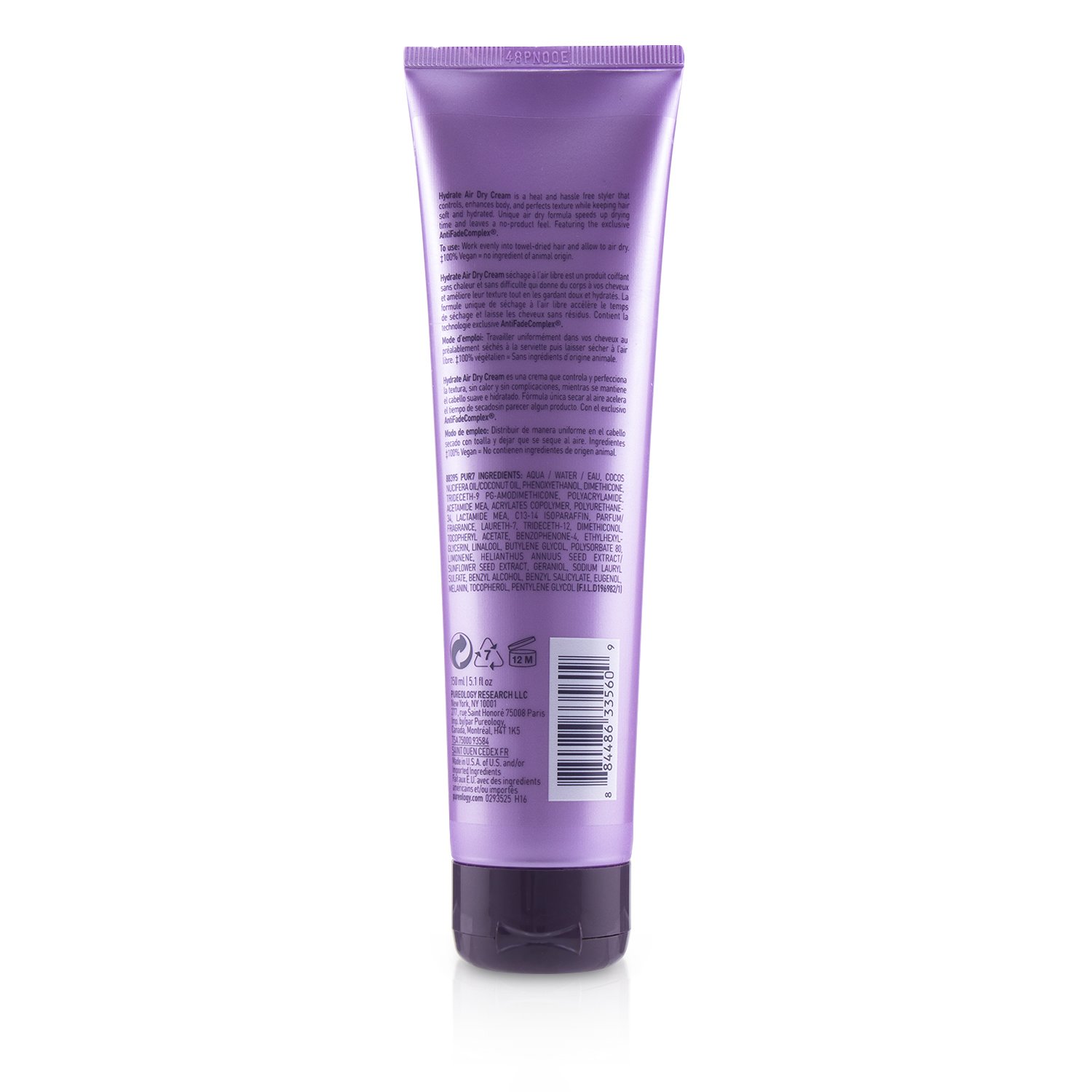 Pureology Hydrate Air Dry Cream (For Dry Colour-Treated Hair) 150ml/5.1oz
