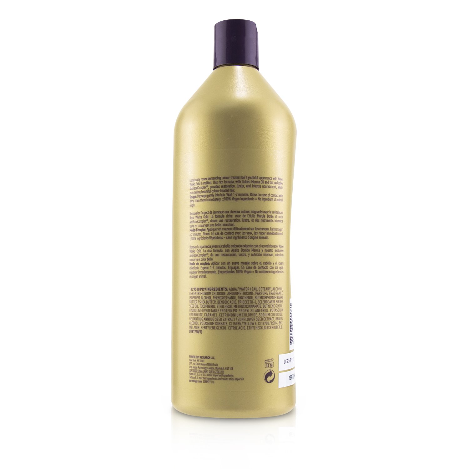 Pureology Nano Works Gold Condition (Youth-Renewing Formula For Demanding Colour-Treated Hair) 1000ml/33.8oz